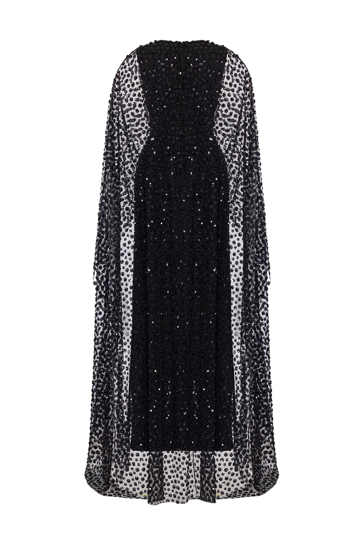 Embellished Cape Gown - ALBOUSHIYA - district 5 - dubai - riyadh - abaya - dresses - designers - evening wear - luxury - elegance - craftsmanship - gowns - cocktail dresses - collections - georges