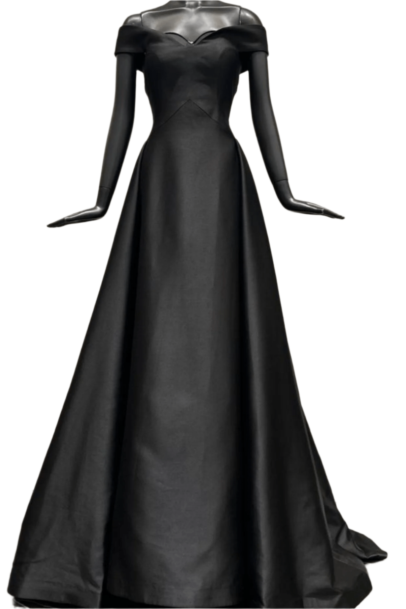 Emma Ball Gown Off - Shoulder Taffeta Extra Long Length Dress - ALBOUSHIYA - district 5 - dubai - riyadh - abaya - dresses - designers - evening wear - luxury - elegance - craftsmanship - gowns - cocktail dresses - collections - georges