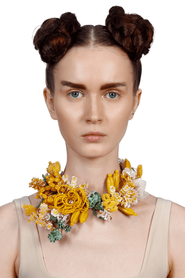 Emuna Necklace - ALBOUSHIYA - district 5 - dubai - riyadh - abaya - dresses - designers - evening wear - luxury - elegance - craftsmanship - gowns - cocktail dresses - collections - georges