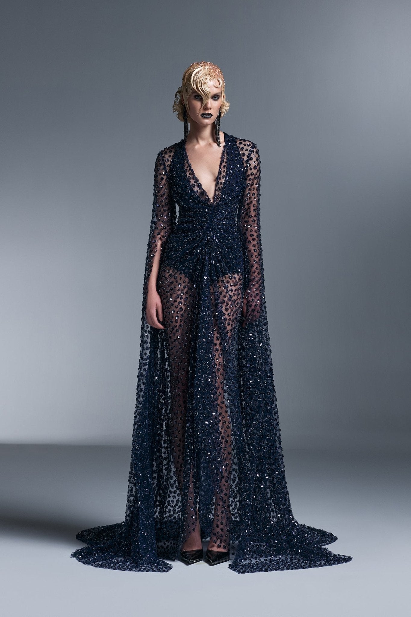 Evening Gown - ALBOUSHIYA - district 5 - dubai - riyadh - abaya - dresses - designers - evening wear - luxury - elegance - craftsmanship - gowns - cocktail dresses - collections - georges