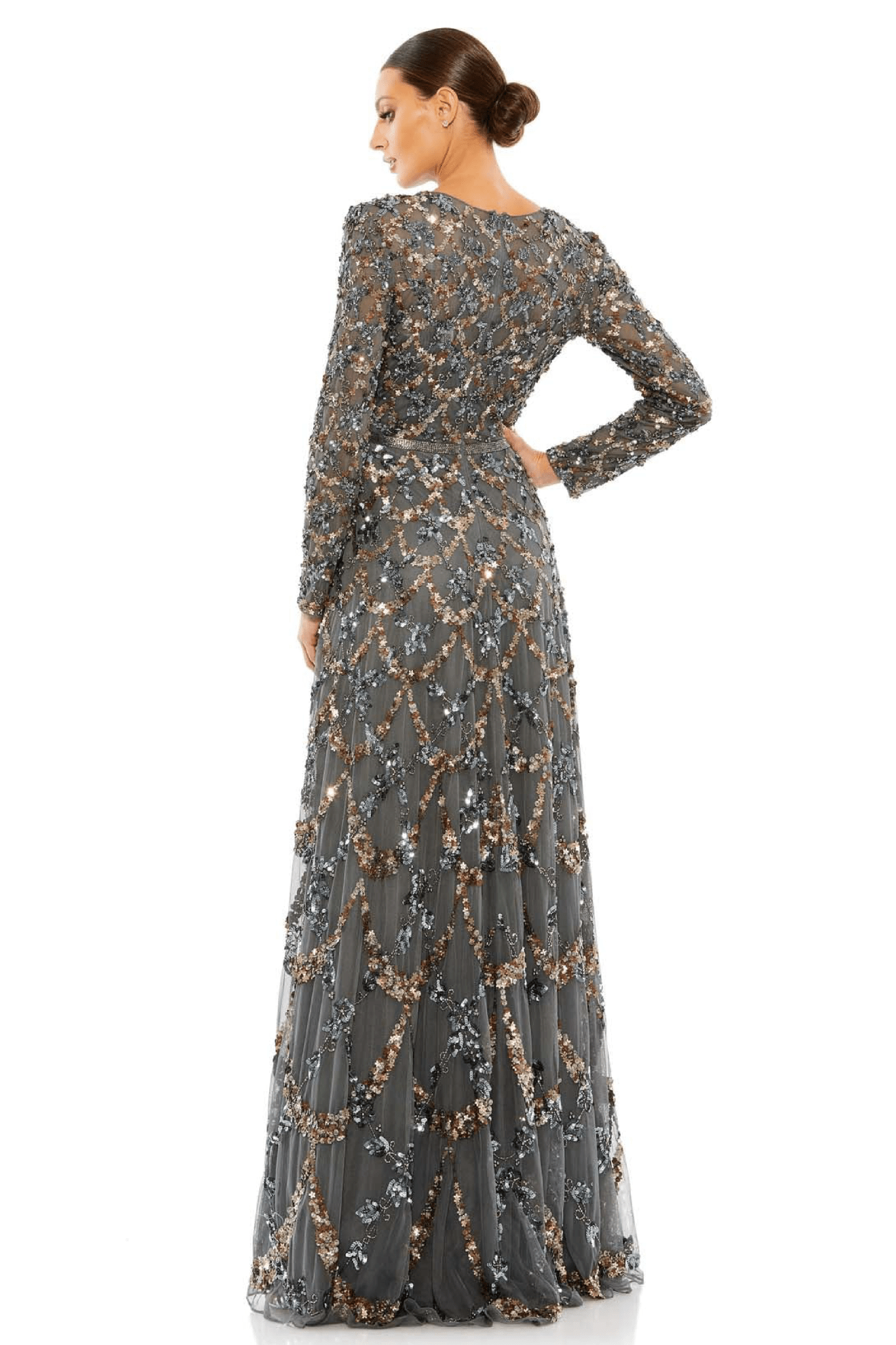 Exquisite Round Neckline A - line Dress - ALBOUSHIYA - district 5 - dubai - riyadh - abaya - dresses - designers - evening wear - luxury - elegance - craftsmanship - gowns - cocktail dresses - collections - georges