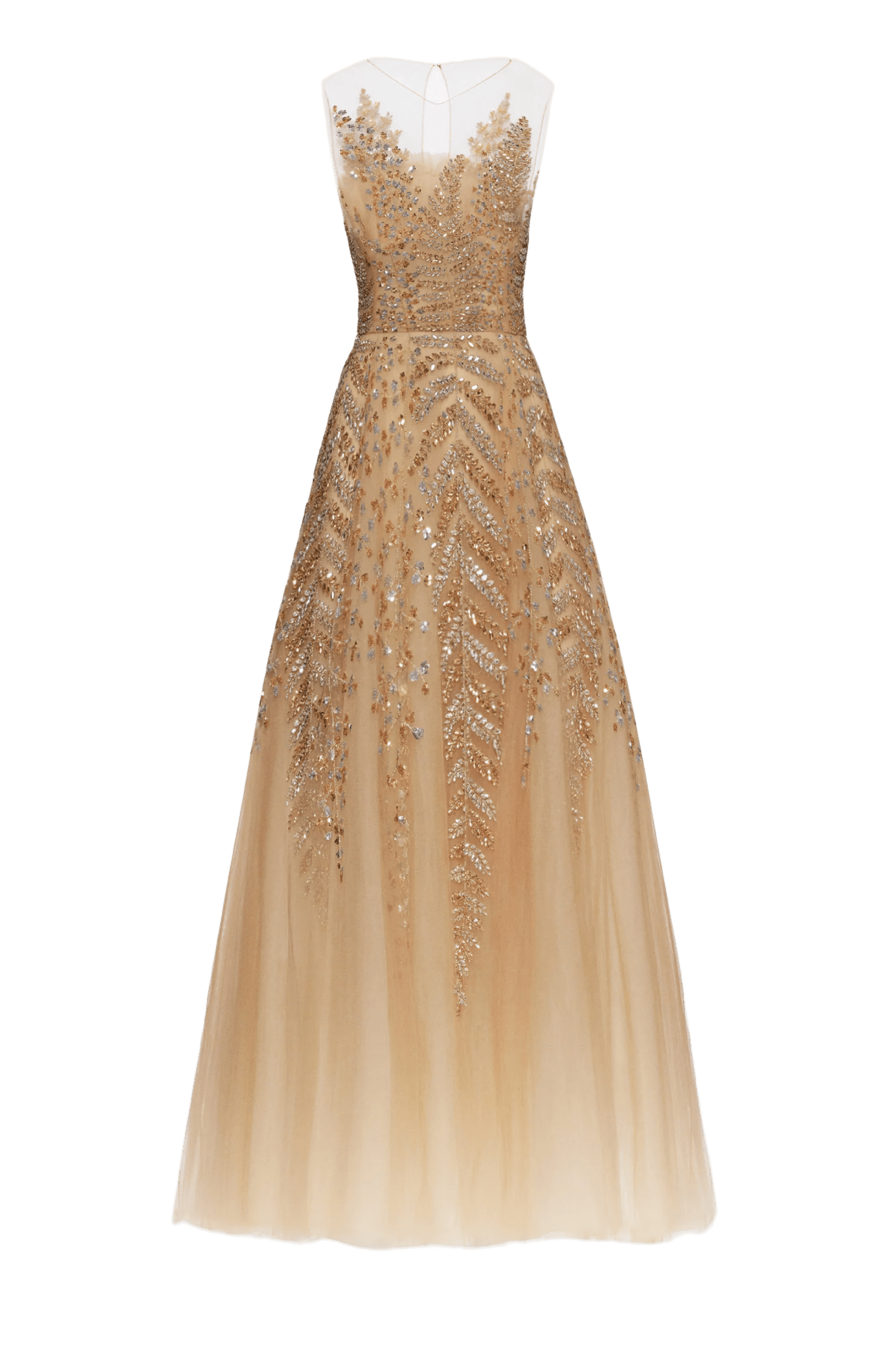 Fern Embroidered Illusion Cocktail Dress - ALBOUSHIYA - district 5 - dubai - riyadh - abaya - dresses - designers - evening wear - luxury - elegance - craftsmanship - gowns - cocktail dresses - collections - georges