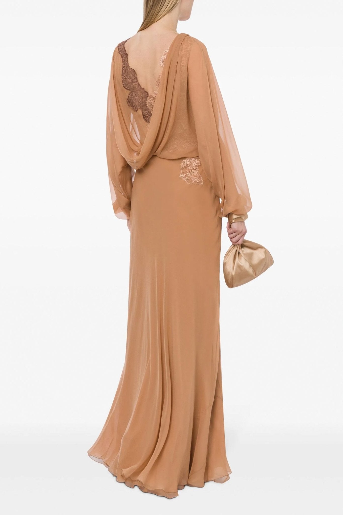 Floor Length Silk Dress - ALBOUSHIYA - district 5 - dubai - riyadh - abaya - dresses - designers - evening wear - luxury - elegance - craftsmanship - gowns - cocktail dresses - collections - georges