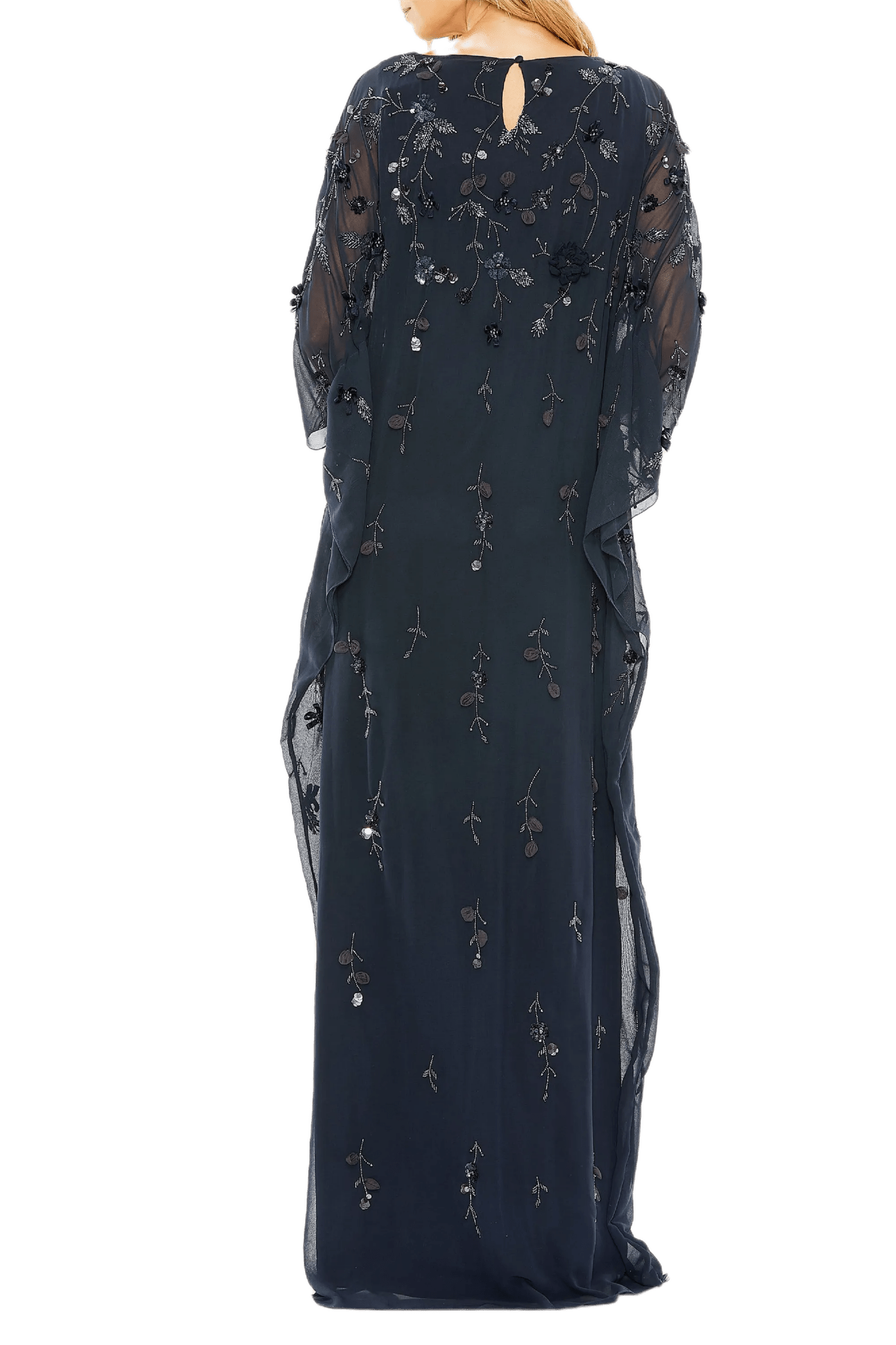 Floral Beadwork Caftan Dress - ALBOUSHIYA - district 5 - dubai - riyadh - abaya - dresses - designers - evening wear - luxury - elegance - craftsmanship - gowns - cocktail dresses - collections - georges