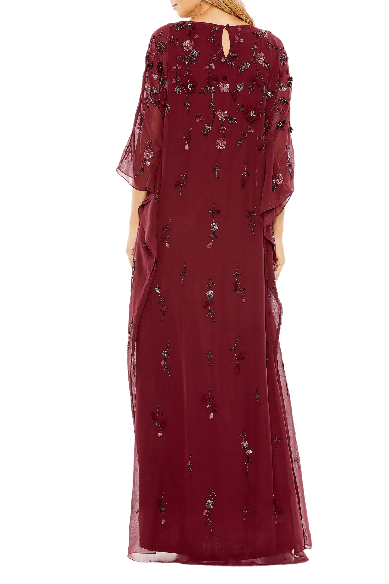 Floral Beadwork Caftan Dress - ALBOUSHIYA - district 5 - dubai - riyadh - abaya - dresses - designers - evening wear - luxury - elegance - craftsmanship - gowns - cocktail dresses - collections - georges
