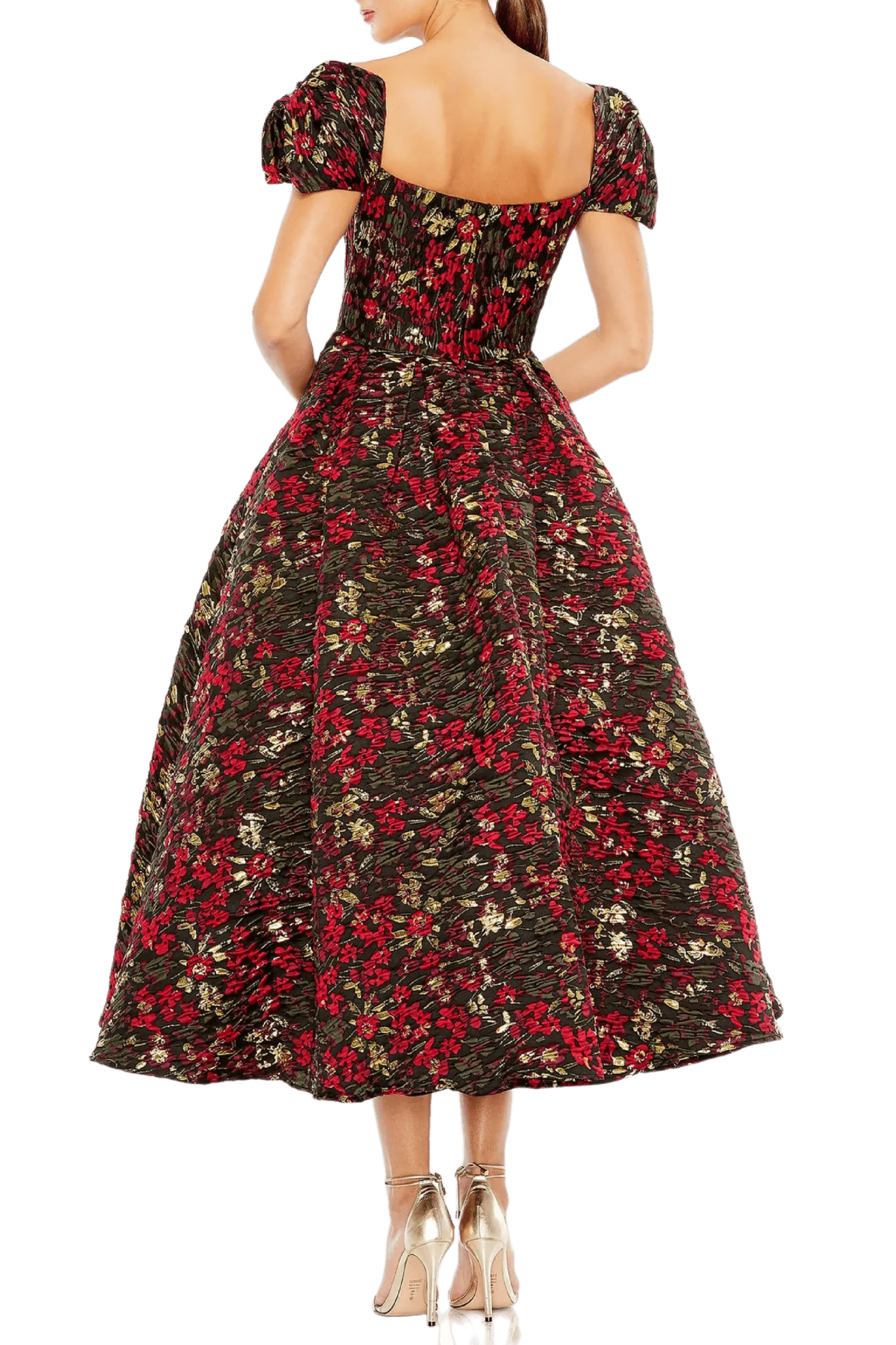 Floral Brocade Dress - ALBOUSHIYA - district 5 - dubai - riyadh - abaya - dresses - designers - evening wear - luxury - elegance - craftsmanship - gowns - cocktail dresses - collections - georges