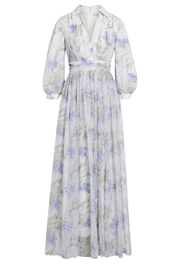 Floral Embroidered Gown - ALBOUSHIYA - district 5 - dubai - riyadh - abaya - dresses - designers - evening wear - luxury - elegance - craftsmanship - gowns - cocktail dresses - collections - georges