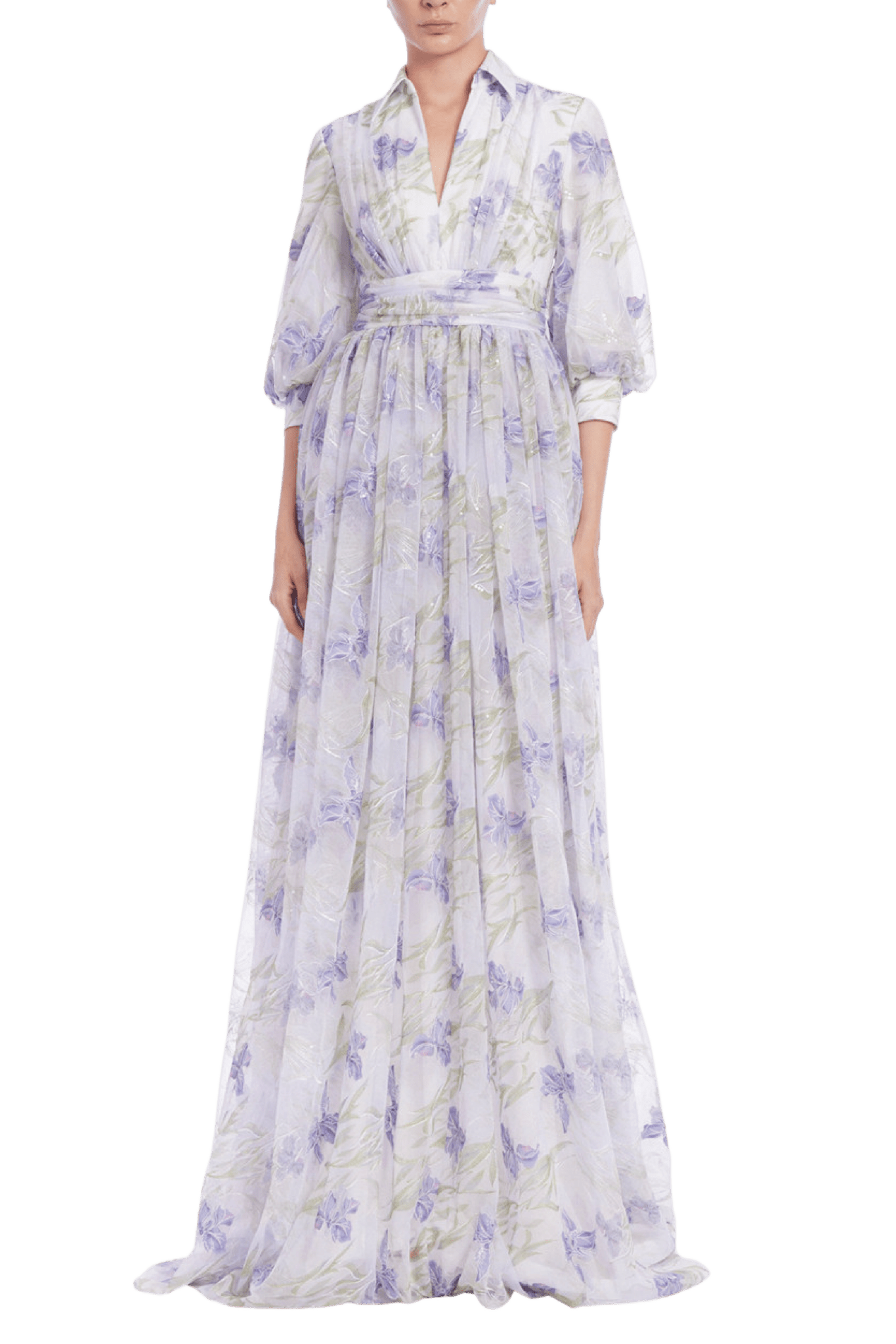 Floral Embroidered Gown - ALBOUSHIYA - district 5 - dubai - riyadh - abaya - dresses - designers - evening wear - luxury - elegance - craftsmanship - gowns - cocktail dresses - collections - georges