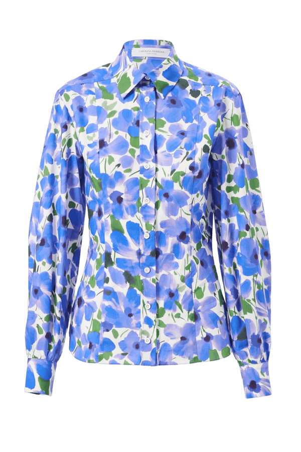 Floral - Print Blouse - ALBOUSHIYA - district 5 - dubai - riyadh - abaya - dresses - designers - evening wear - luxury - elegance - craftsmanship - gowns - cocktail dresses - collections - georges
