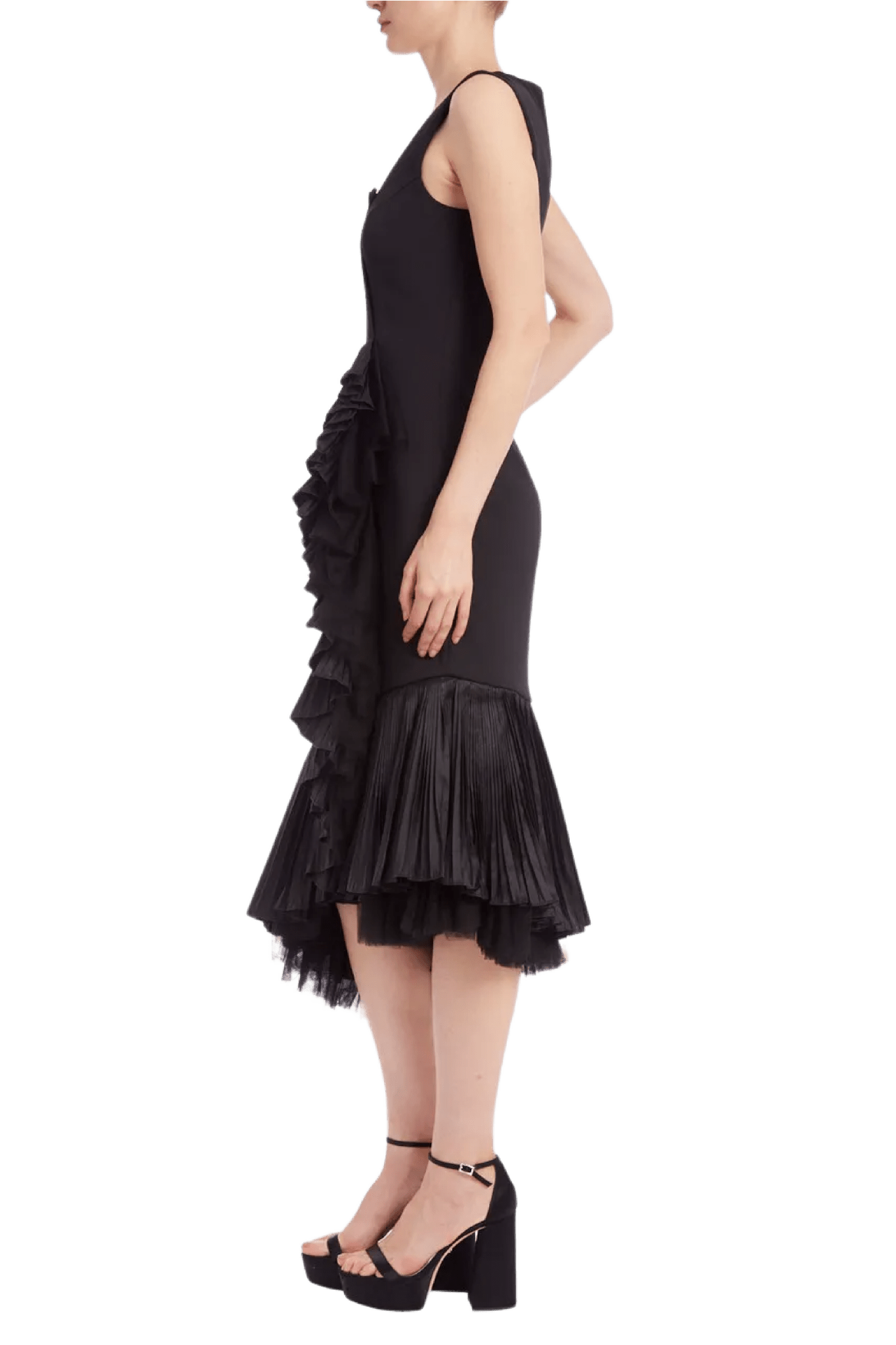 Flounced Tulle Hem Cocktail Dress - ALBOUSHIYA - district 5 - dubai - riyadh - abaya - dresses - designers - evening wear - luxury - elegance - craftsmanship - gowns - cocktail dresses - collections - georges