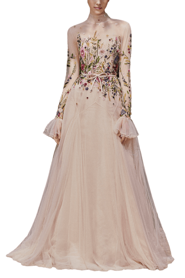 Garden of Whimsy Gown - ALBOUSHIYA - district 5 - dubai - riyadh - abaya - dresses - designers - evening wear - luxury - elegance - craftsmanship - gowns - cocktail dresses - collections - georges