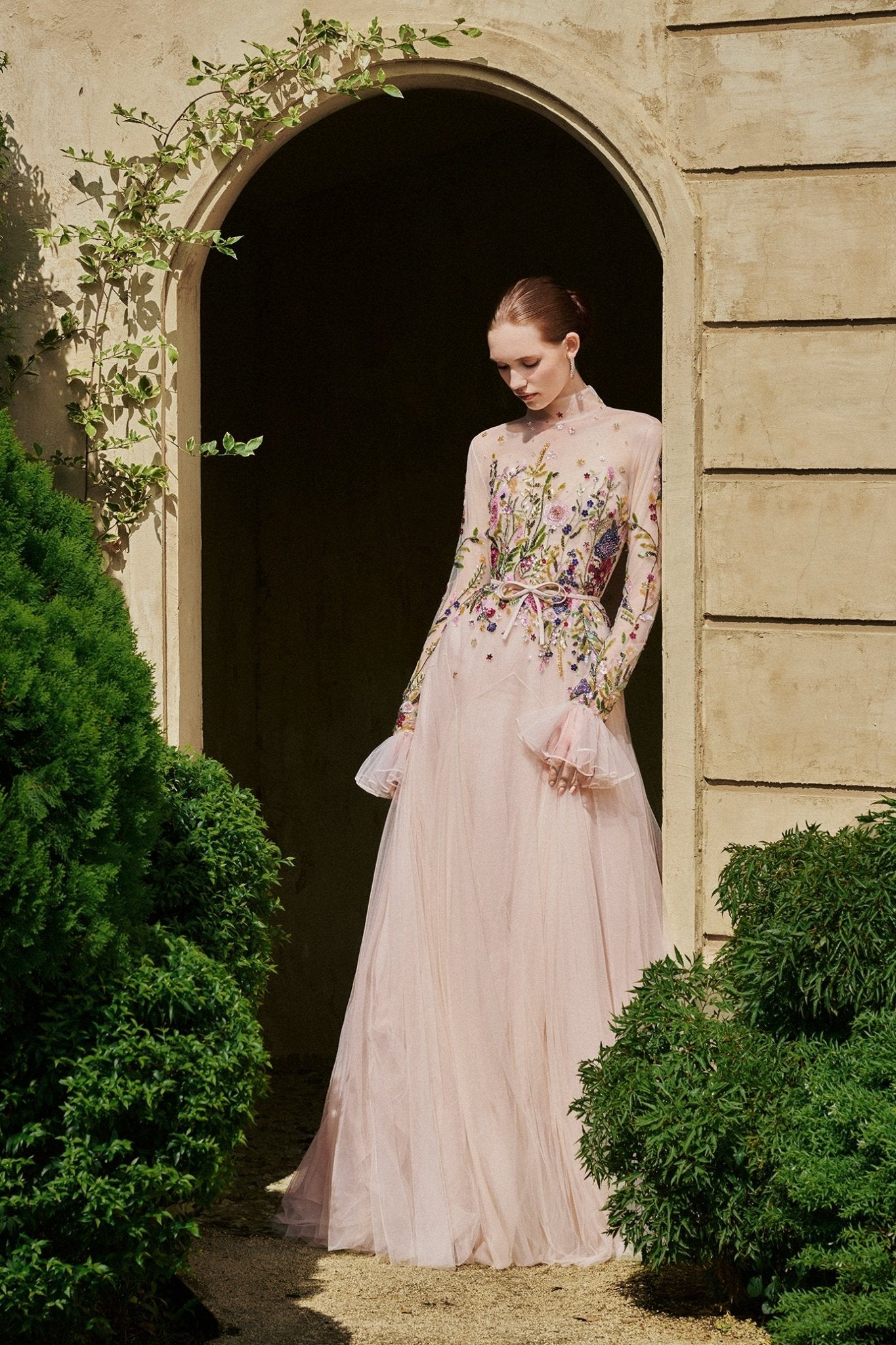 Garden of Whimsy Gown - ALBOUSHIYA - district 5 - dubai - riyadh - abaya - dresses - designers - evening wear - luxury - elegance - craftsmanship - gowns - cocktail dresses - collections - georges