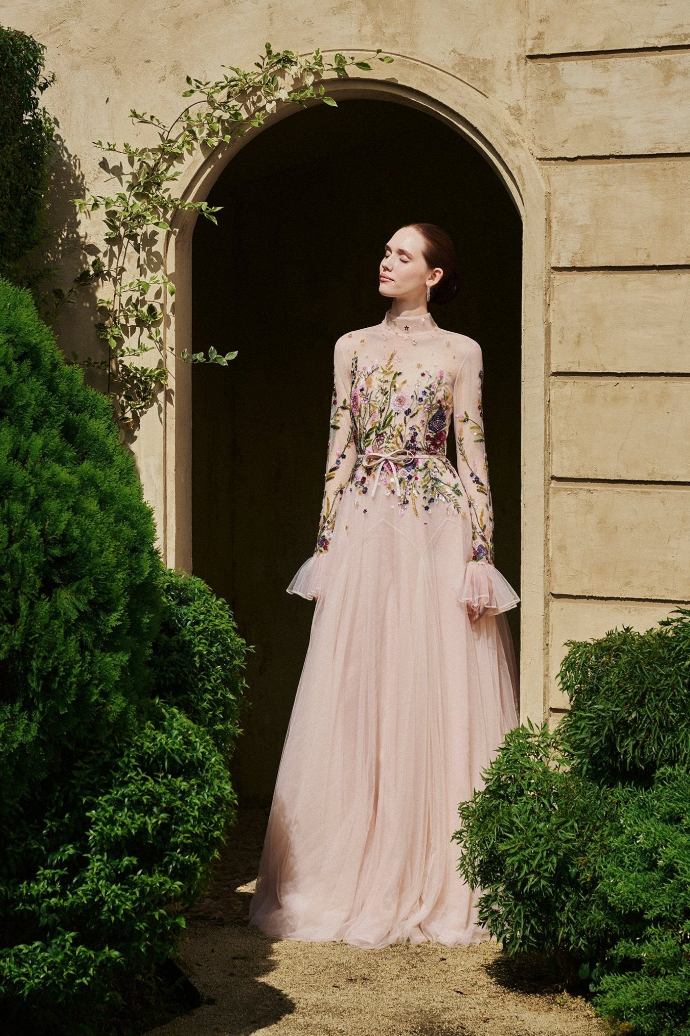 Garden of Whimsy Gown - ALBOUSHIYA - district 5 - dubai - riyadh - abaya - dresses - designers - evening wear - luxury - elegance - craftsmanship - gowns - cocktail dresses - collections - georges