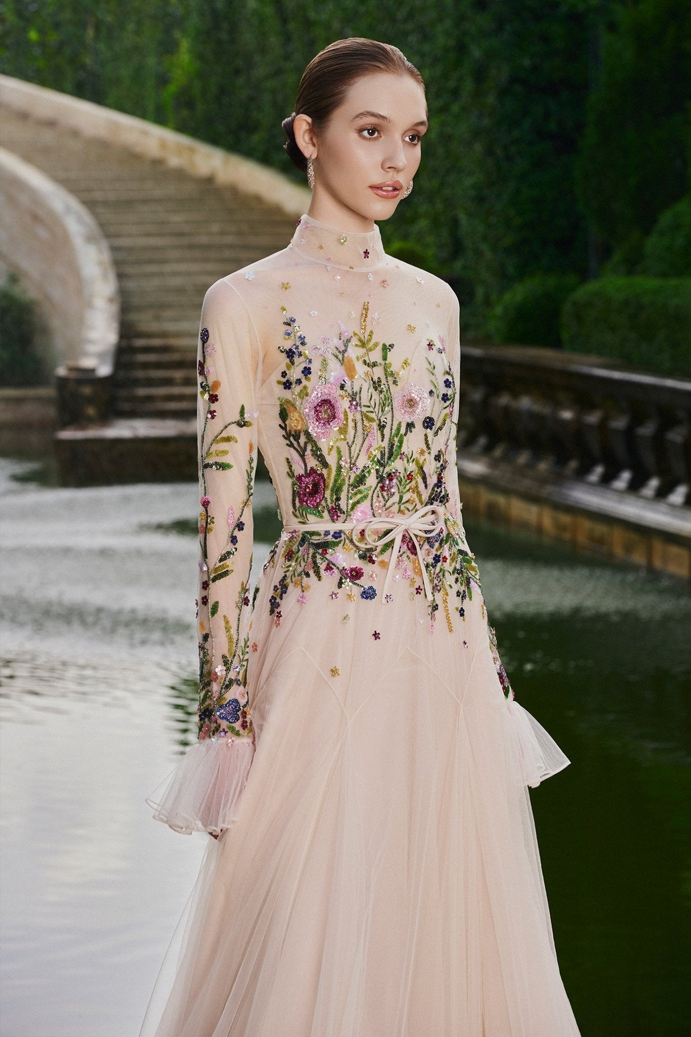 Garden of Whimsy Gown - ALBOUSHIYA - district 5 - dubai - riyadh - abaya - dresses - designers - evening wear - luxury - elegance - craftsmanship - gowns - cocktail dresses - collections - georges
