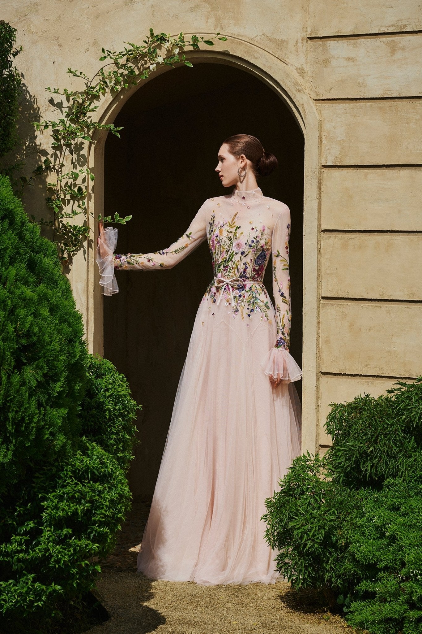 Garden of Whimsy Gown - ALBOUSHIYA - district 5 - dubai - riyadh - abaya - dresses - designers - evening wear - luxury - elegance - craftsmanship - gowns - cocktail dresses - collections - georges