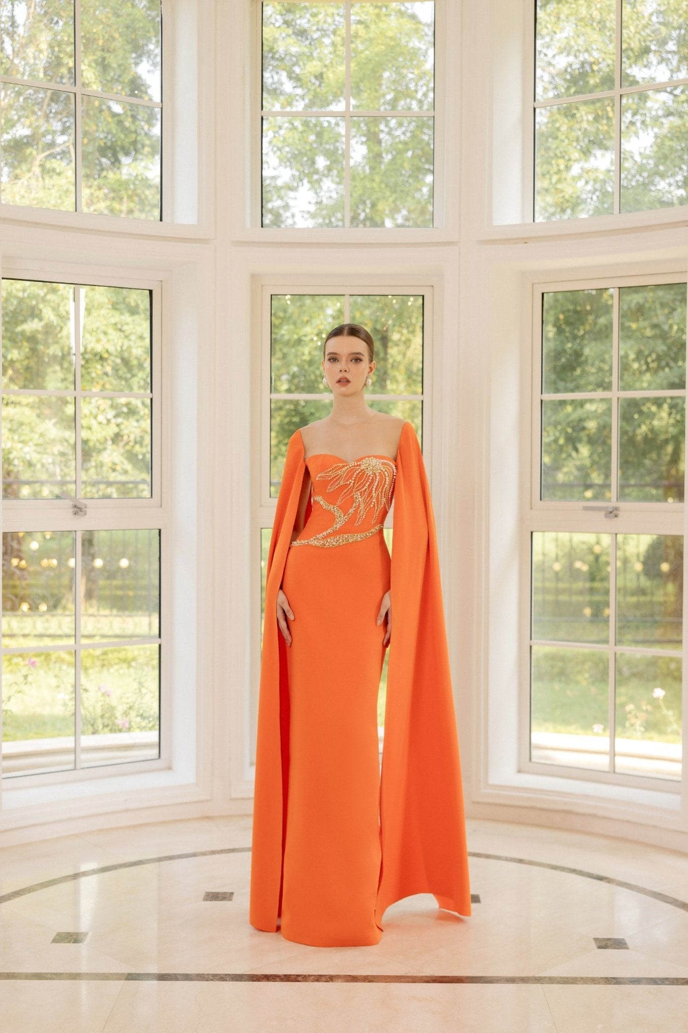 Genevieve Crepe Dress - ALBOUSHIYA - district 5 - dubai - riyadh - abaya - dresses - designers - evening wear - luxury - elegance - craftsmanship - gowns - cocktail dresses - collections - georges