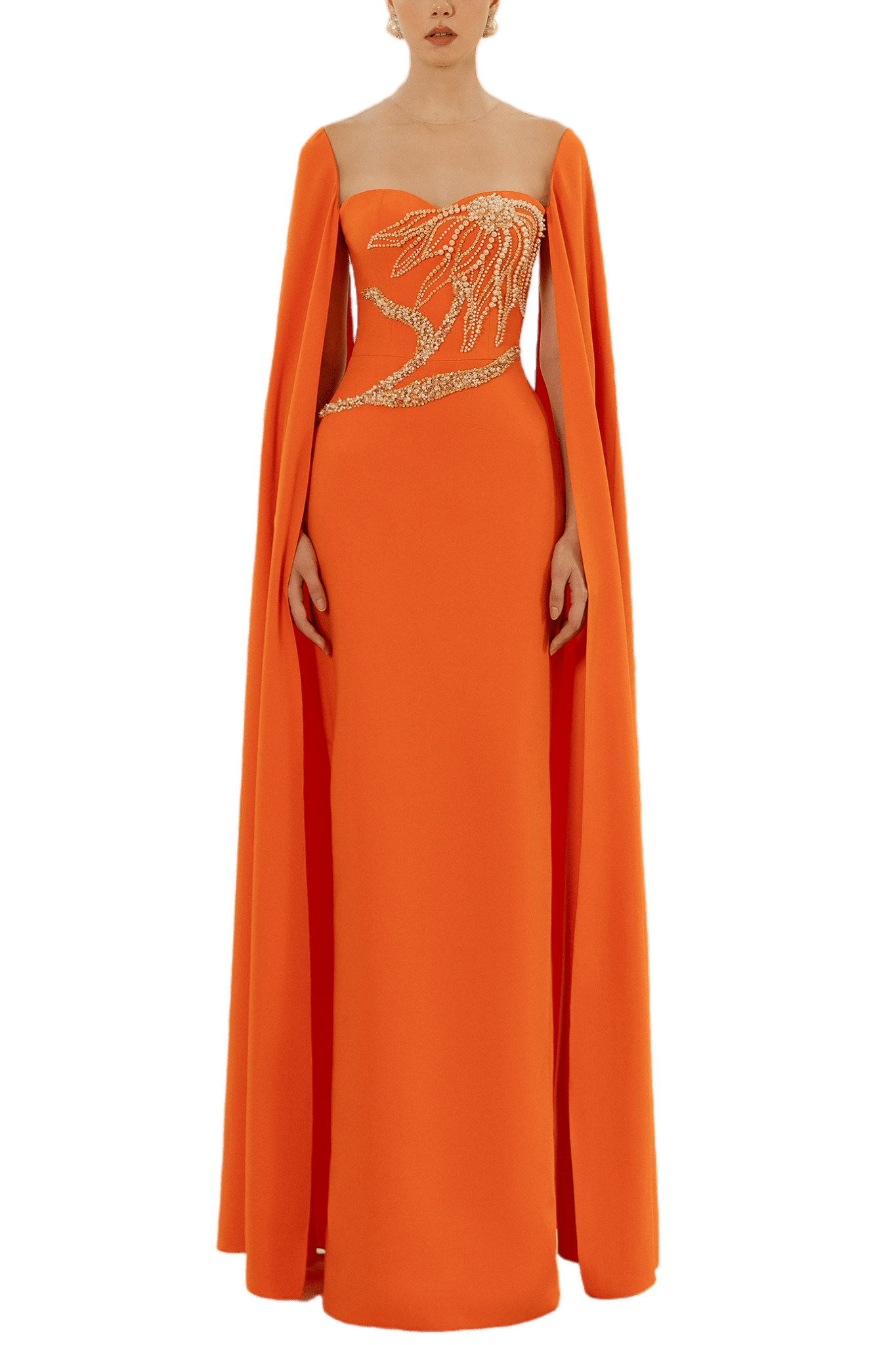 Genevieve Crepe Dress - ALBOUSHIYA - district 5 - dubai - riyadh - abaya - dresses - designers - evening wear - luxury - elegance - craftsmanship - gowns - cocktail dresses - collections - georges