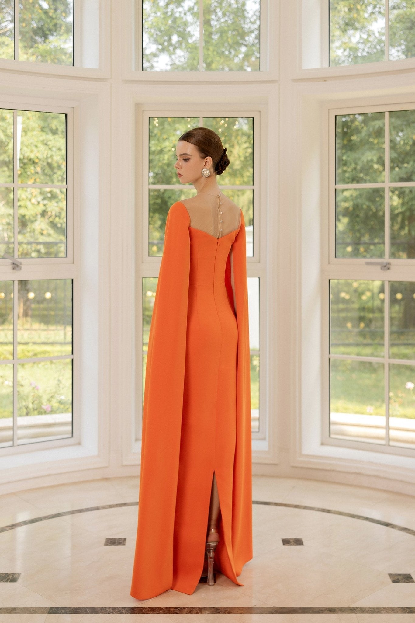 Genevieve Crepe Dress - ALBOUSHIYA - district 5 - dubai - riyadh - abaya - dresses - designers - evening wear - luxury - elegance - craftsmanship - gowns - cocktail dresses - collections - georges