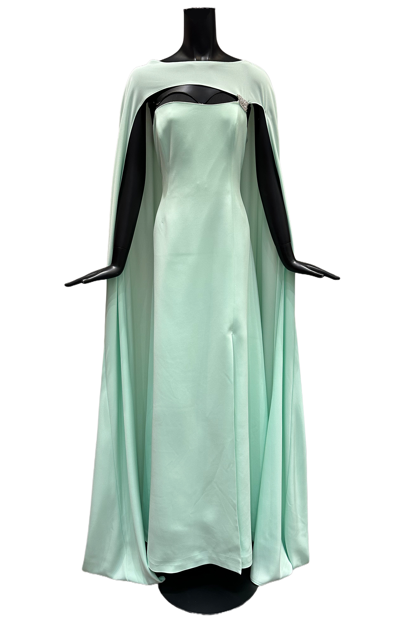 Crepe Dress with an Asymmetrical Neckline