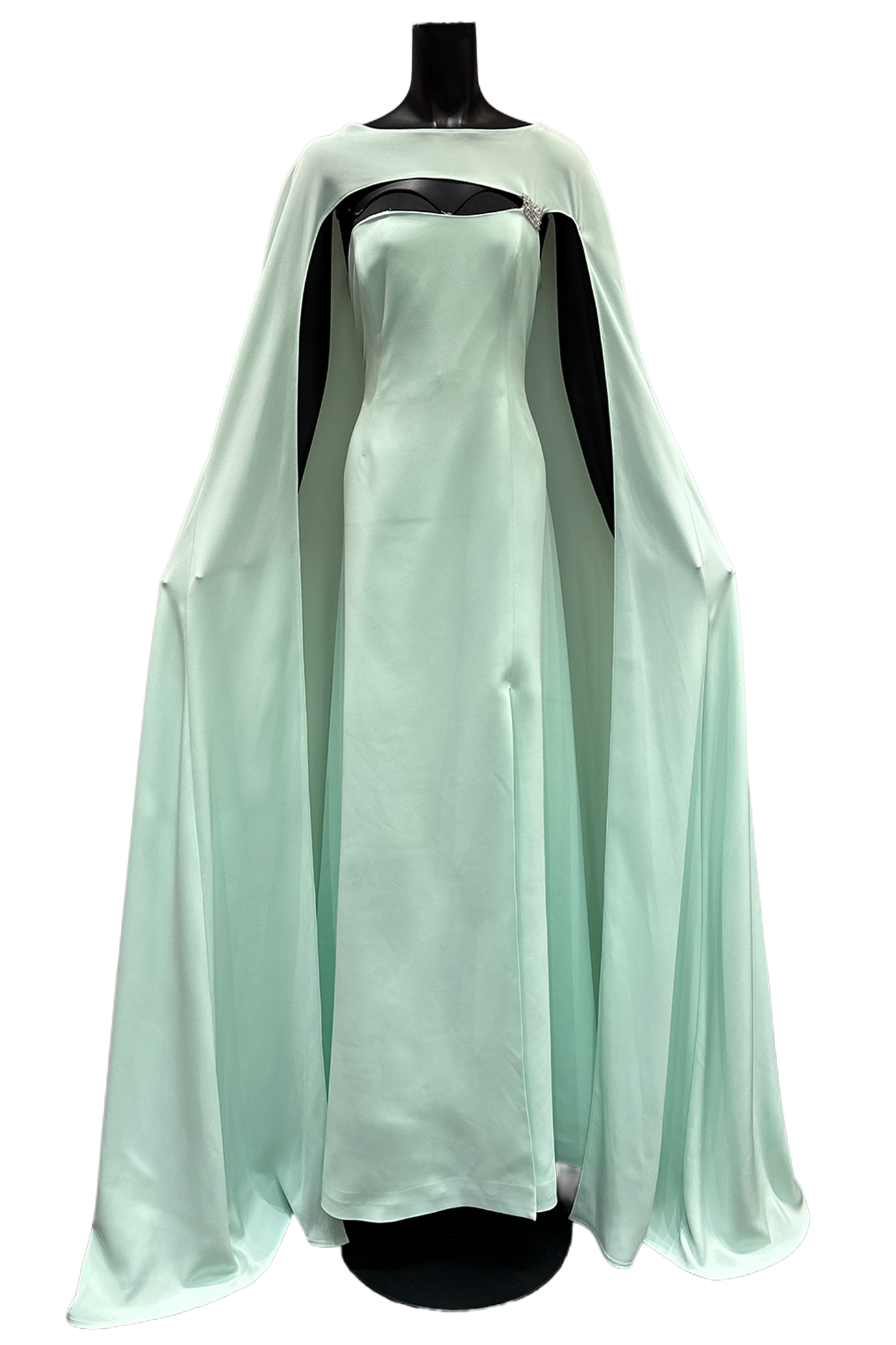 Crepe Dress with an Asymmetrical Neckline