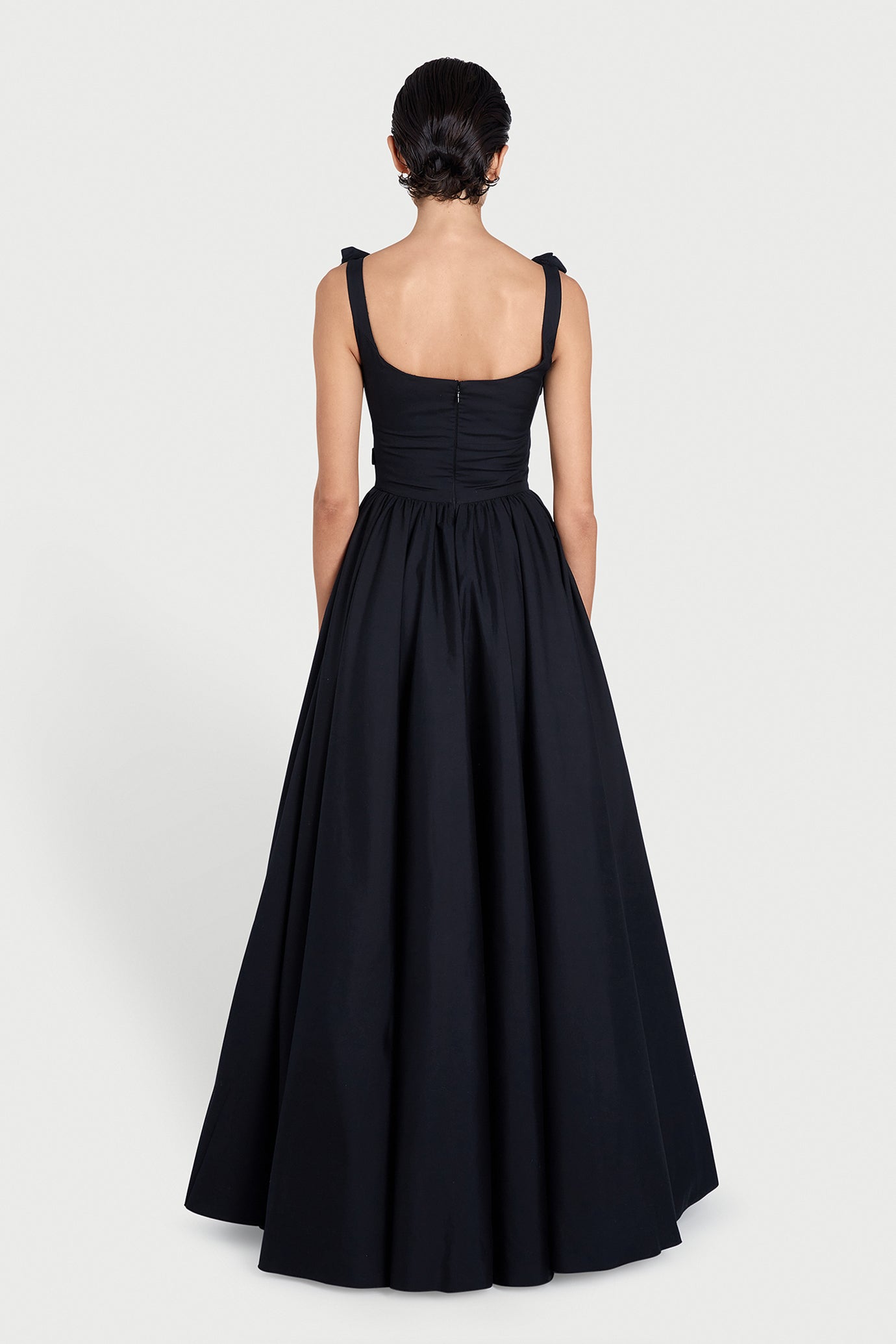Maxi Popeline Dress with Roses