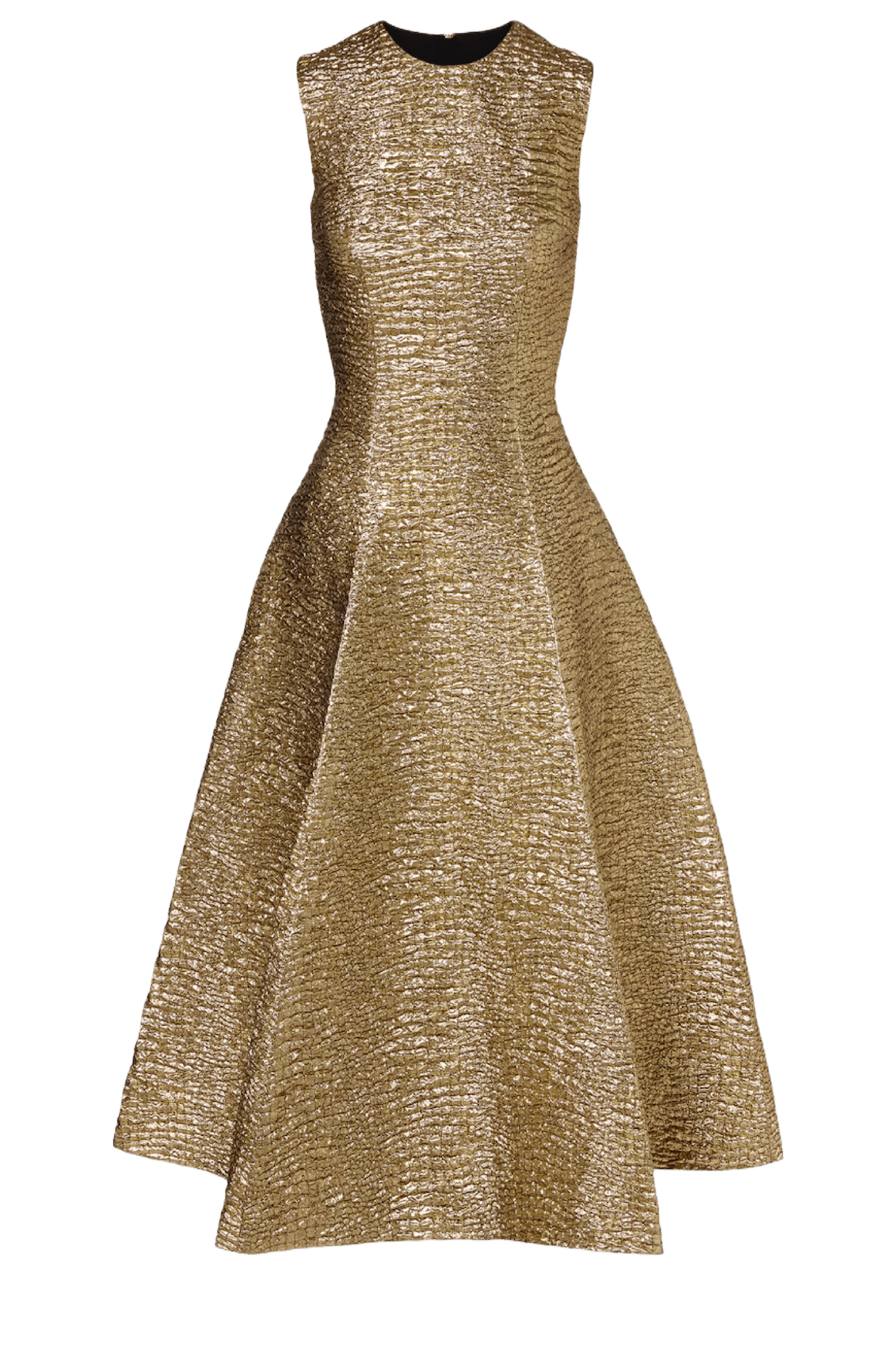 Gold Seersucker Mara Dress - ALBOUSHIYA - district 5 - dubai - riyadh - abaya - dresses - designers - evening wear - luxury - elegance - craftsmanship - gowns - cocktail dresses - collections - georges