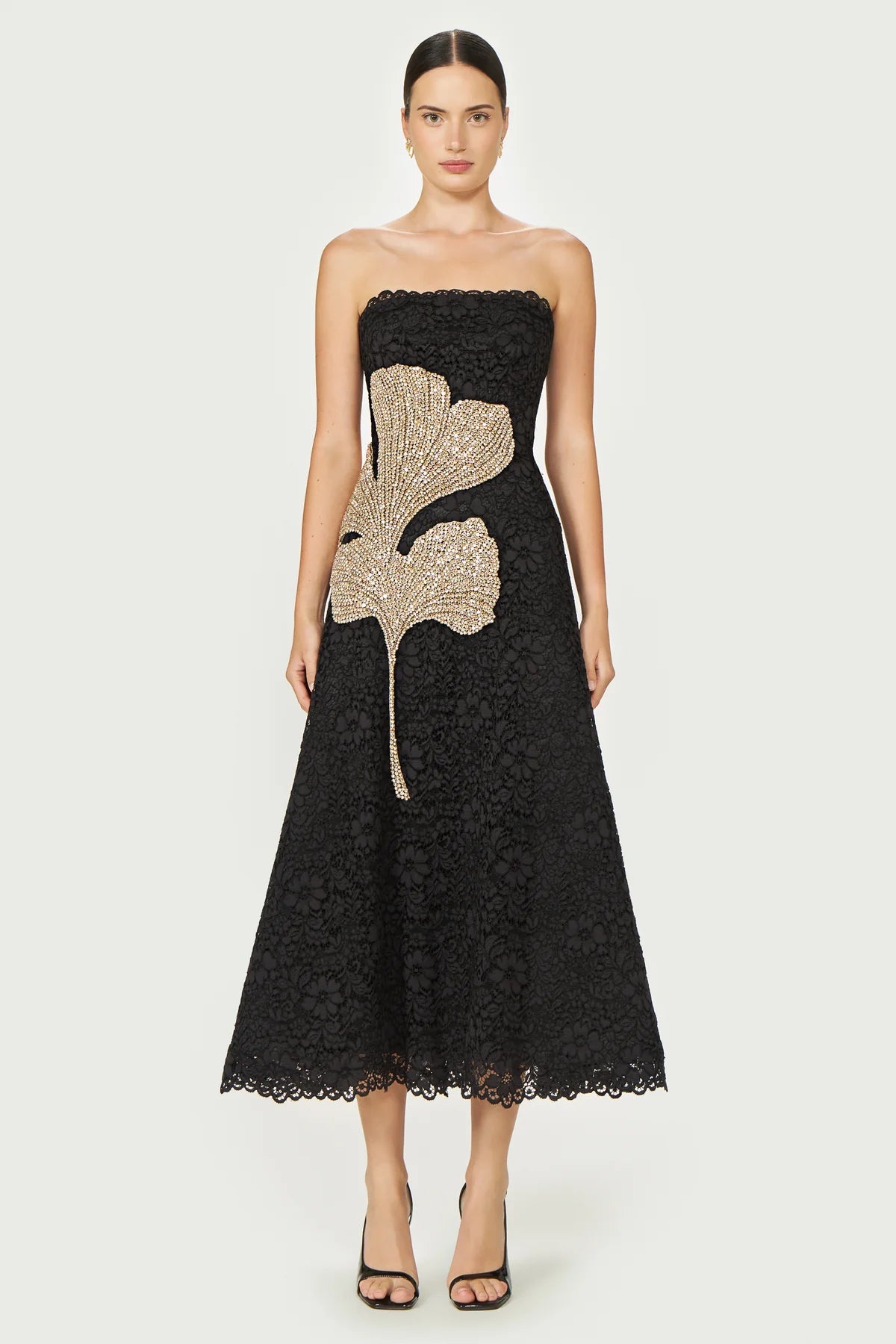 Hallis Lace Dress - ALBOUSHIYA - district 5 - dubai - riyadh - abaya - dresses - designers - evening wear - luxury - elegance - craftsmanship - gowns - cocktail dresses - collections - georges
