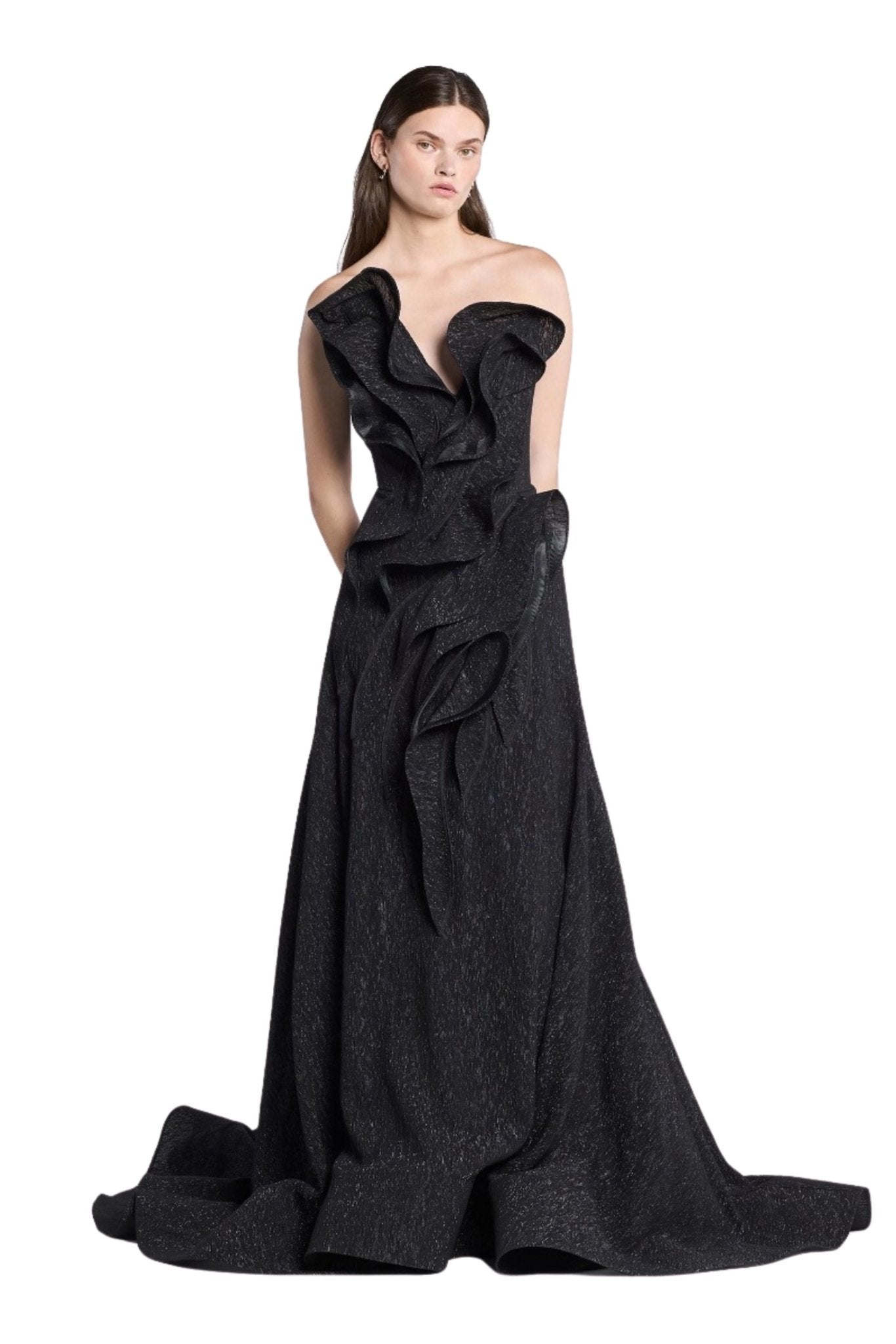 Ironworks Gown - ALBOUSHIYA - district 5 - dubai - riyadh - abaya - dresses - designers - evening wear - luxury - elegance - craftsmanship - gowns - cocktail dresses - collections - georges