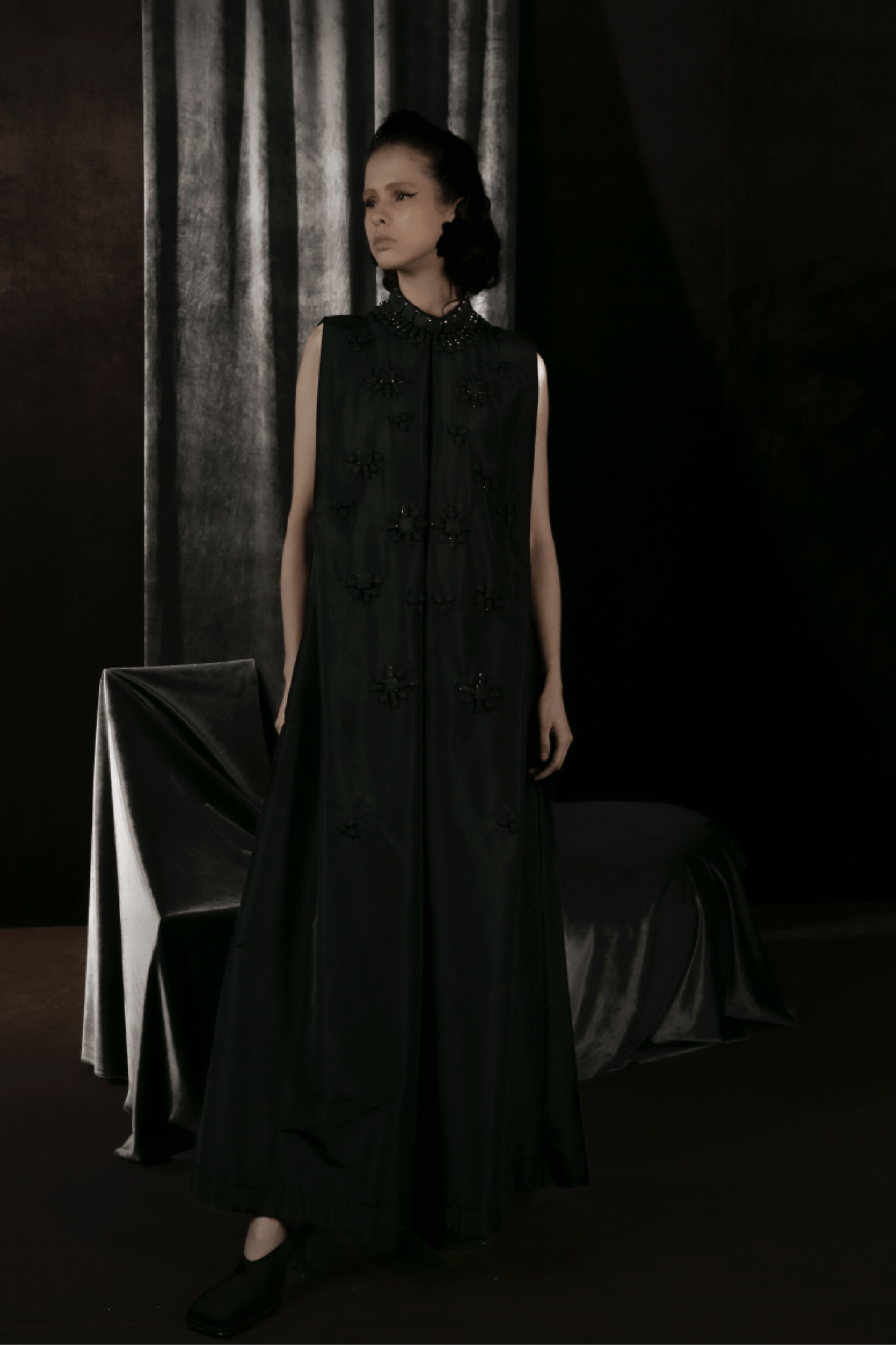 Isami Dress - ALBOUSHIYA - district 5 - dubai - riyadh - abaya - dresses - designers - evening wear - luxury - elegance - craftsmanship - gowns - cocktail dresses - collections - georges