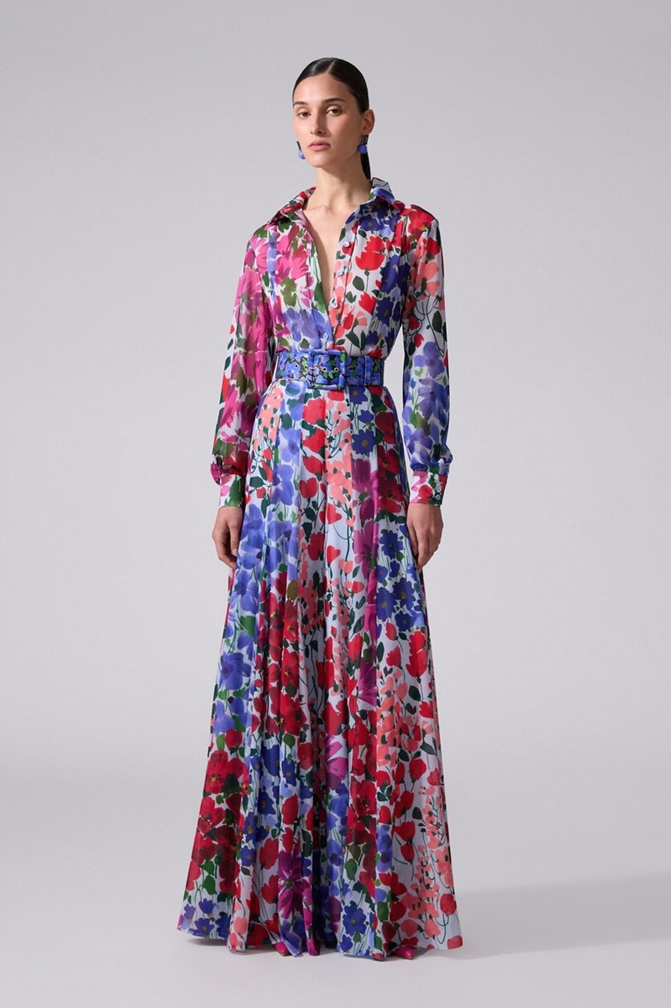 Jardin Print Palazzo Pants - ALBOUSHIYA - district 5 - dubai - riyadh - abaya - dresses - designers - evening wear - luxury - elegance - craftsmanship - gowns - cocktail dresses - collections - georges