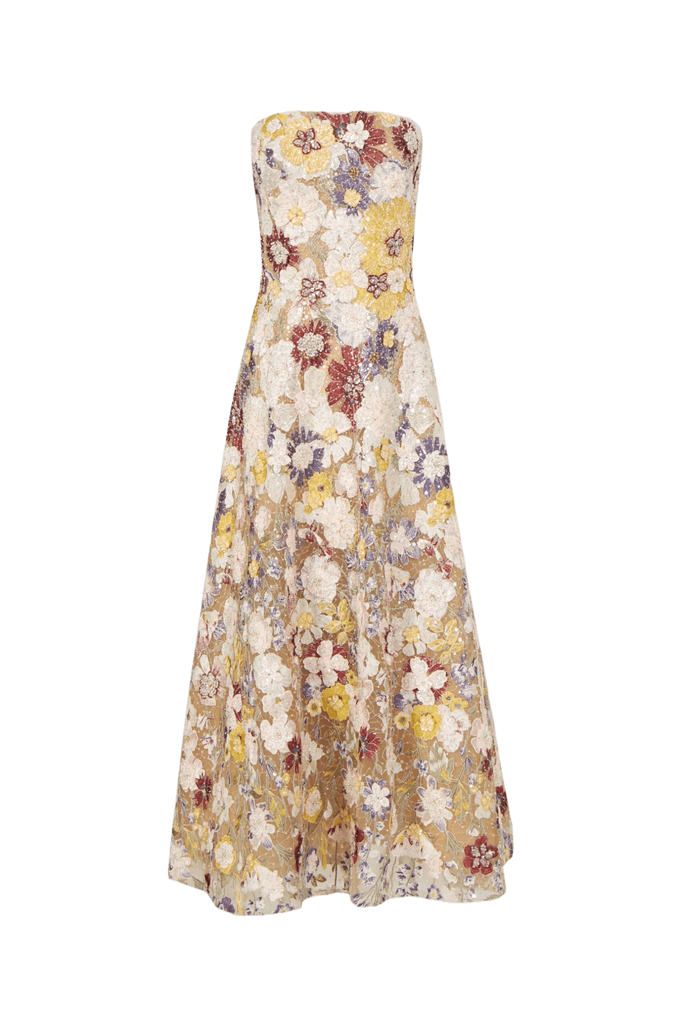 Jassa Embroidered Strapless Dress - ALBOUSHIYA - district 5 - dubai - riyadh - abaya - dresses - designers - evening wear - luxury - elegance - craftsmanship - gowns - cocktail dresses - collections - georges
