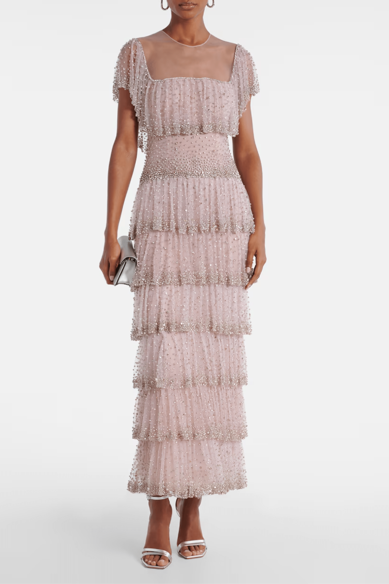 Jesenia Crystal Embellished Gown - ALBOUSHIYA - district 5 - dubai - riyadh - abaya - dresses - designers - evening wear - luxury - elegance - craftsmanship - gowns - cocktail dresses - collections - georges