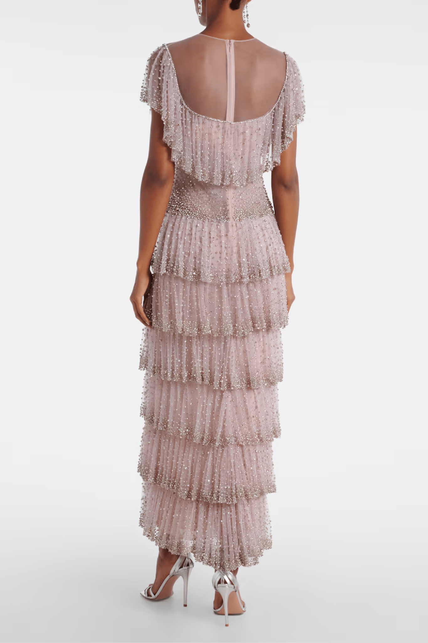 Jesenia Crystal Embellished Gown - ALBOUSHIYA - district 5 - dubai - riyadh - abaya - dresses - designers - evening wear - luxury - elegance - craftsmanship - gowns - cocktail dresses - collections - georges