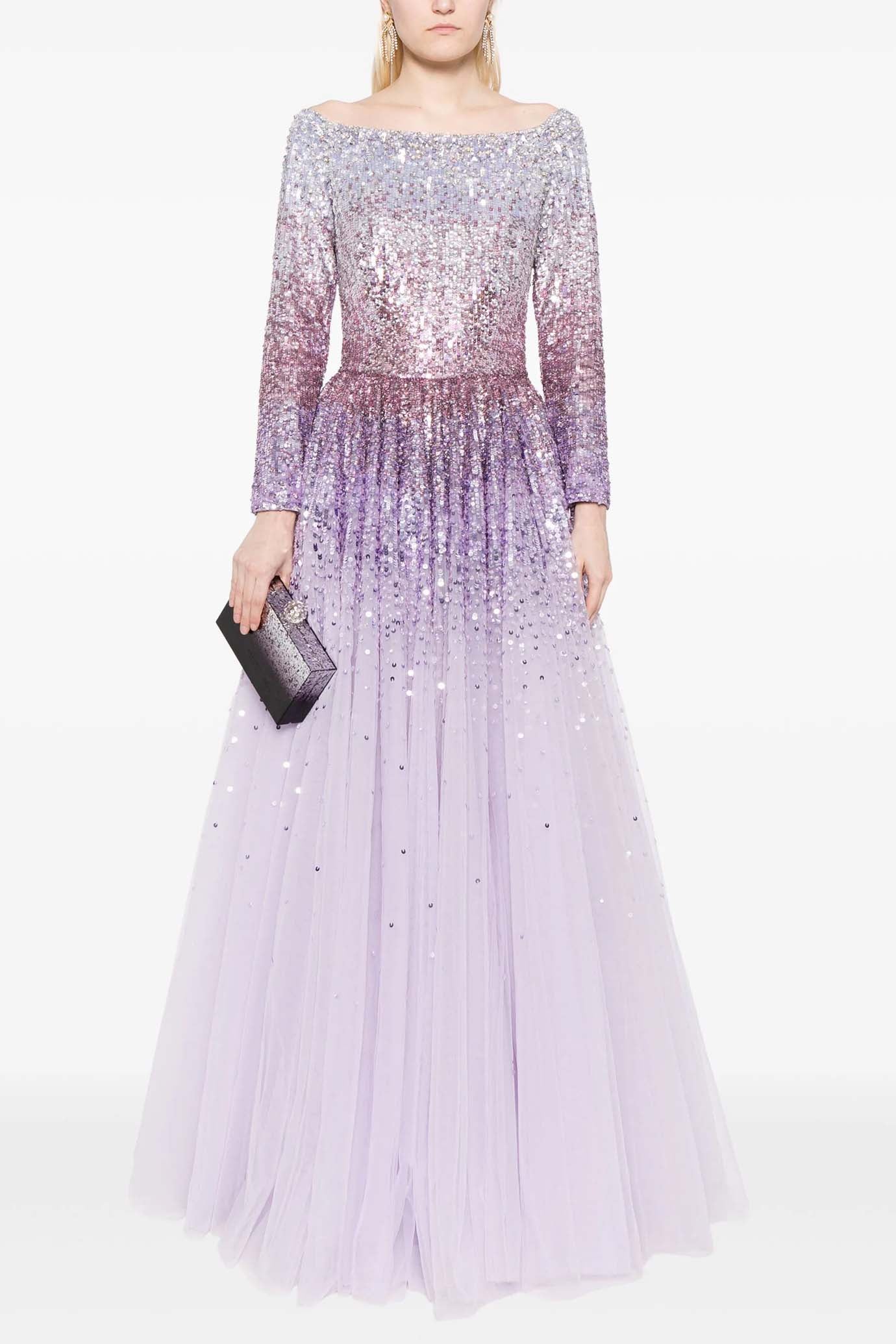 Dreaming Sequin-Embellished Gown