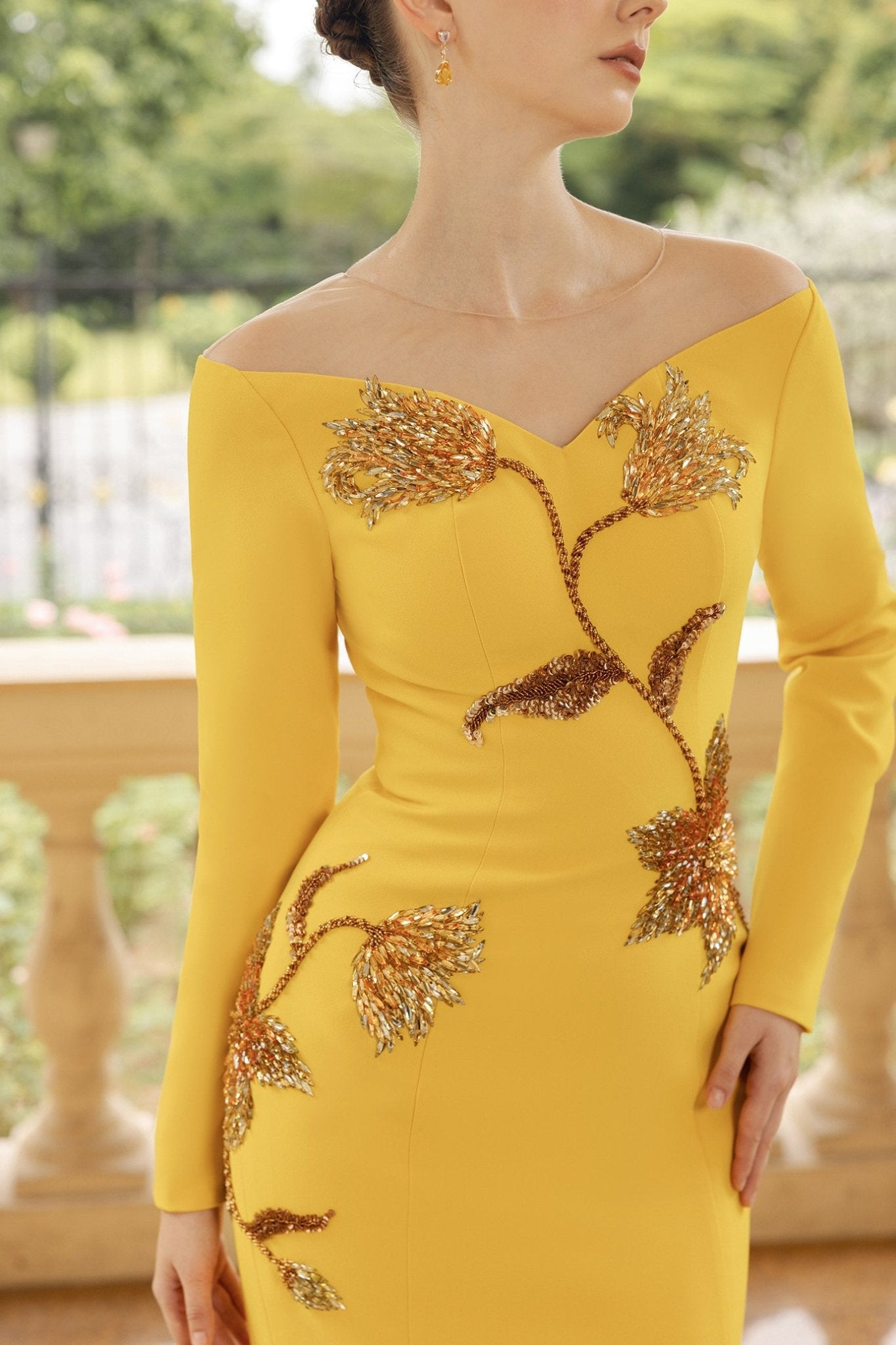 Juliette Crepe Dress - ALBOUSHIYA - district 5 - dubai - riyadh - abaya - dresses - designers - evening wear - luxury - elegance - craftsmanship - gowns - cocktail dresses - collections - georges