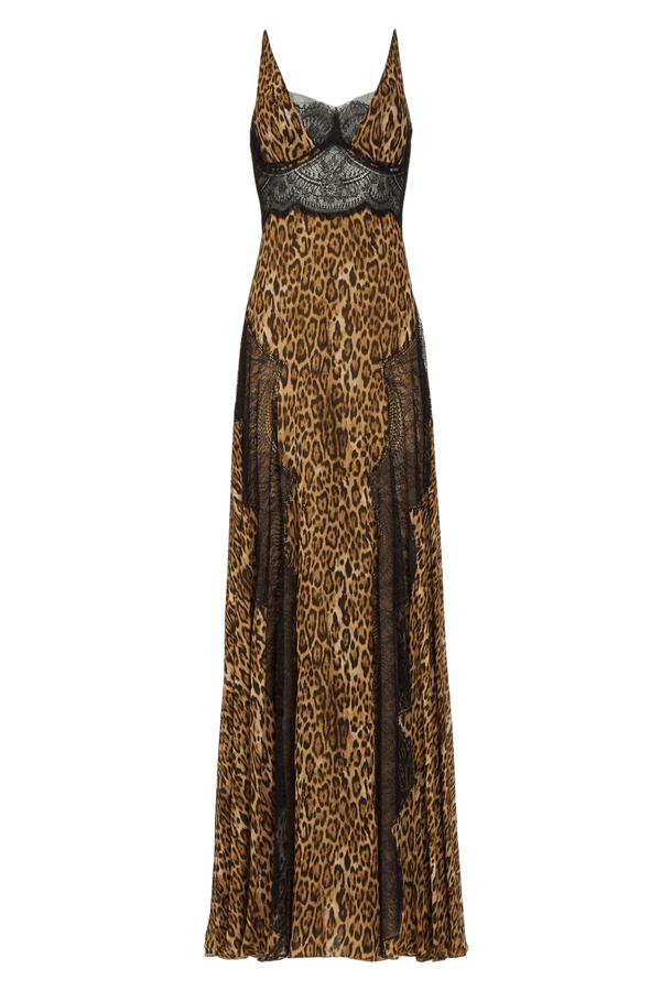 Kaja Leopard Print Gown - ALBOUSHIYA - district 5 - dubai - riyadh - abaya - dresses - designers - evening wear - luxury - elegance - craftsmanship - gowns - cocktail dresses - collections - georges