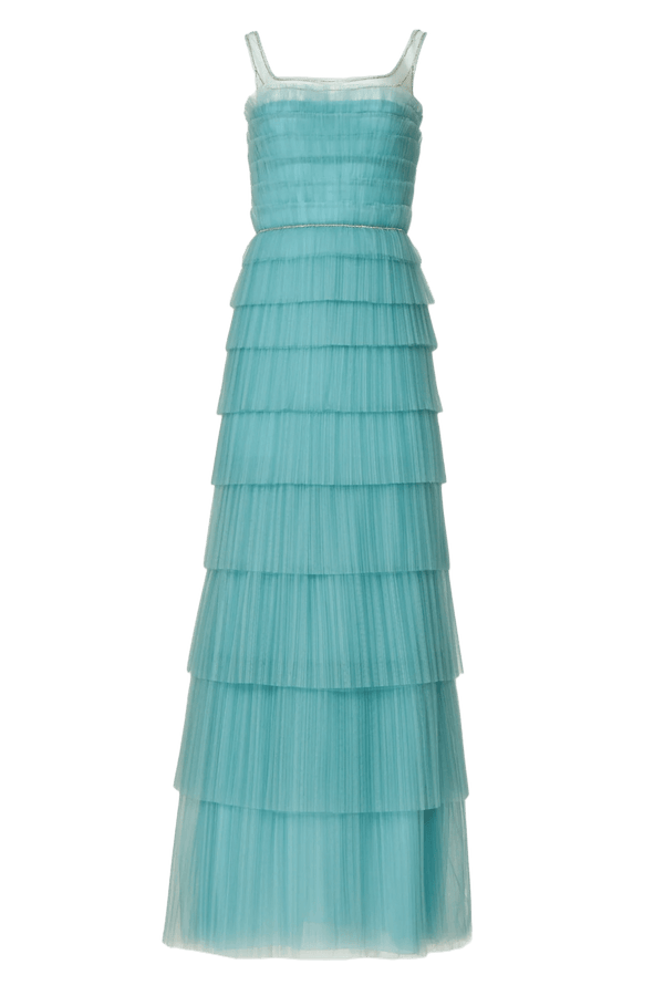 Kali Plisse Tulle Gown - ALBOUSHIYA - district 5 - dubai - riyadh - abaya - dresses - designers - evening wear - luxury - elegance - craftsmanship - gowns - cocktail dresses - collections - georges