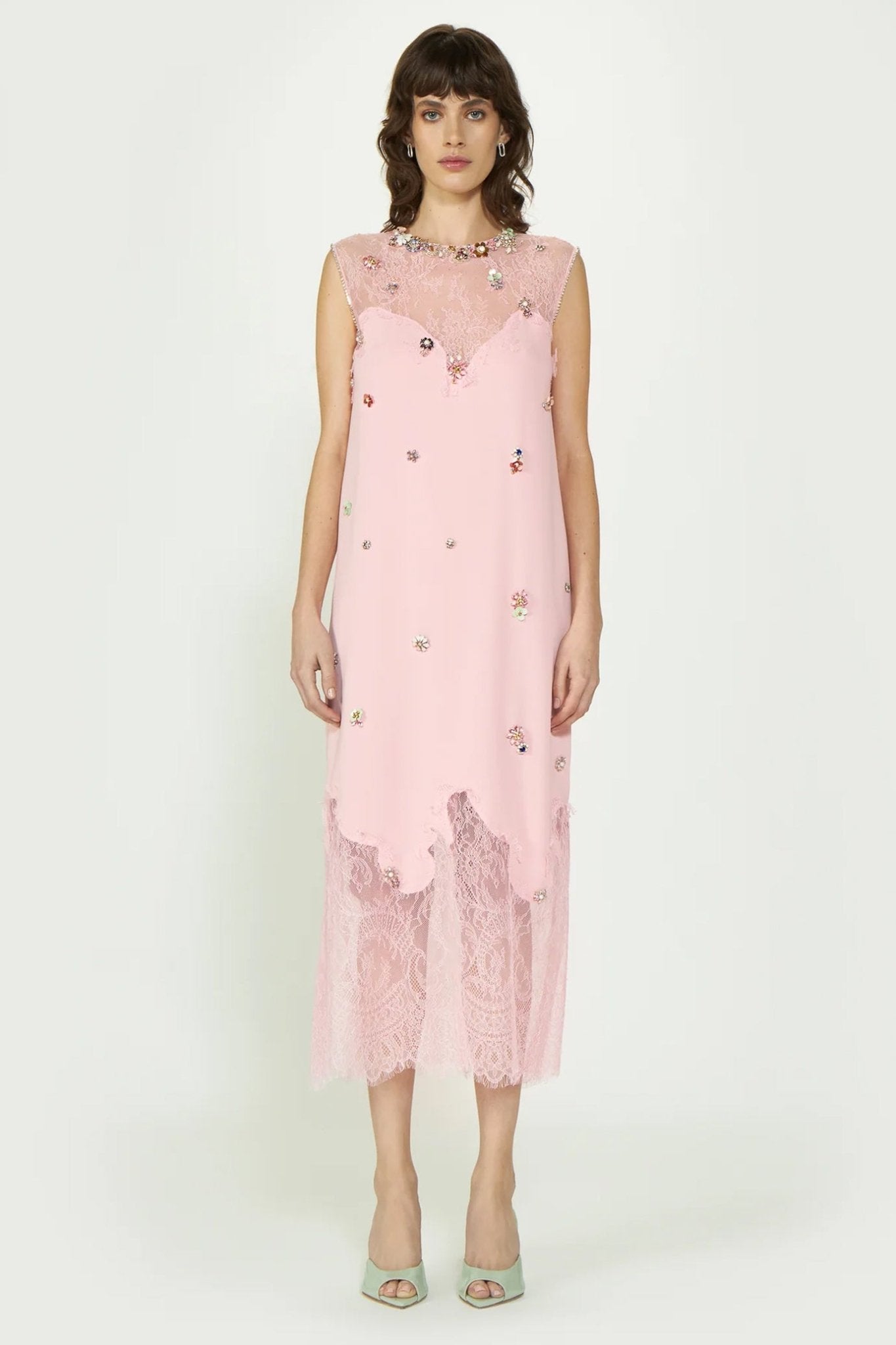 Keeva Crystal Crepe Dress - ALBOUSHIYA - district 5 - dubai - riyadh - abaya - dresses - designers - evening wear - luxury - elegance - craftsmanship - gowns - cocktail dresses - collections - georges