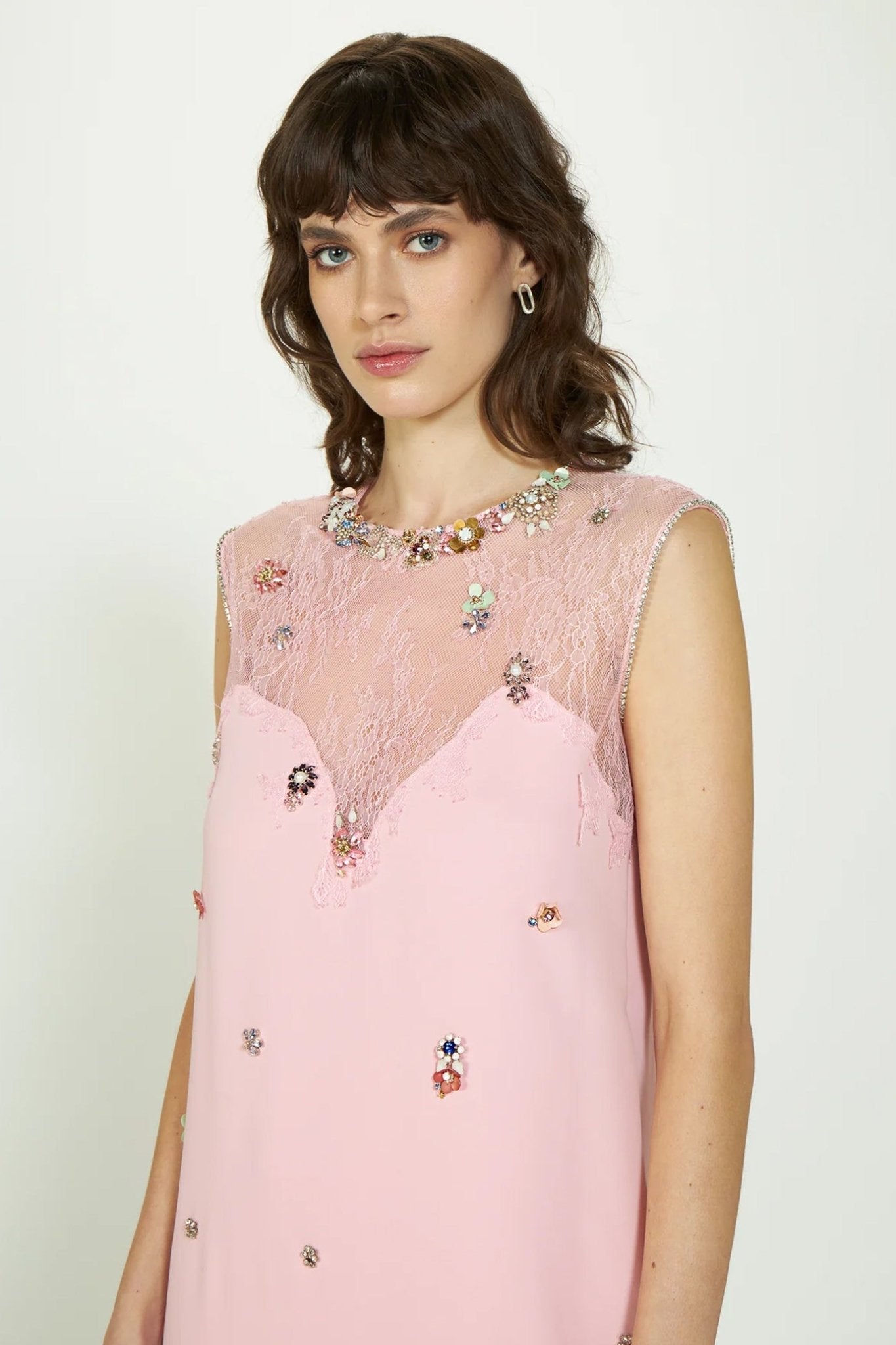 Keeva Crystal Crepe Dress - ALBOUSHIYA - district 5 - dubai - riyadh - abaya - dresses - designers - evening wear - luxury - elegance - craftsmanship - gowns - cocktail dresses - collections - georges