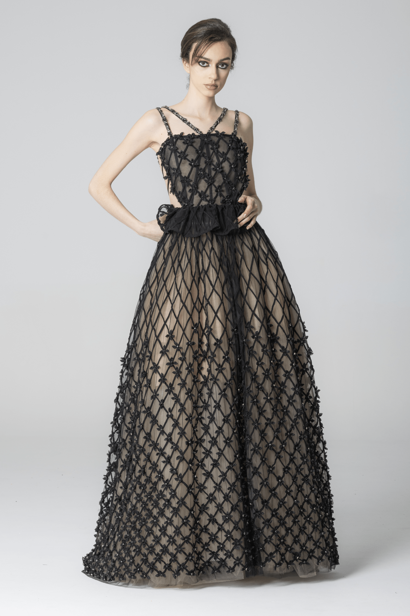Kenia Gown - ALBOUSHIYA - district 5 - dubai - riyadh - abaya - dresses - designers - evening wear - luxury - elegance - craftsmanship - gowns - cocktail dresses - collections - georges