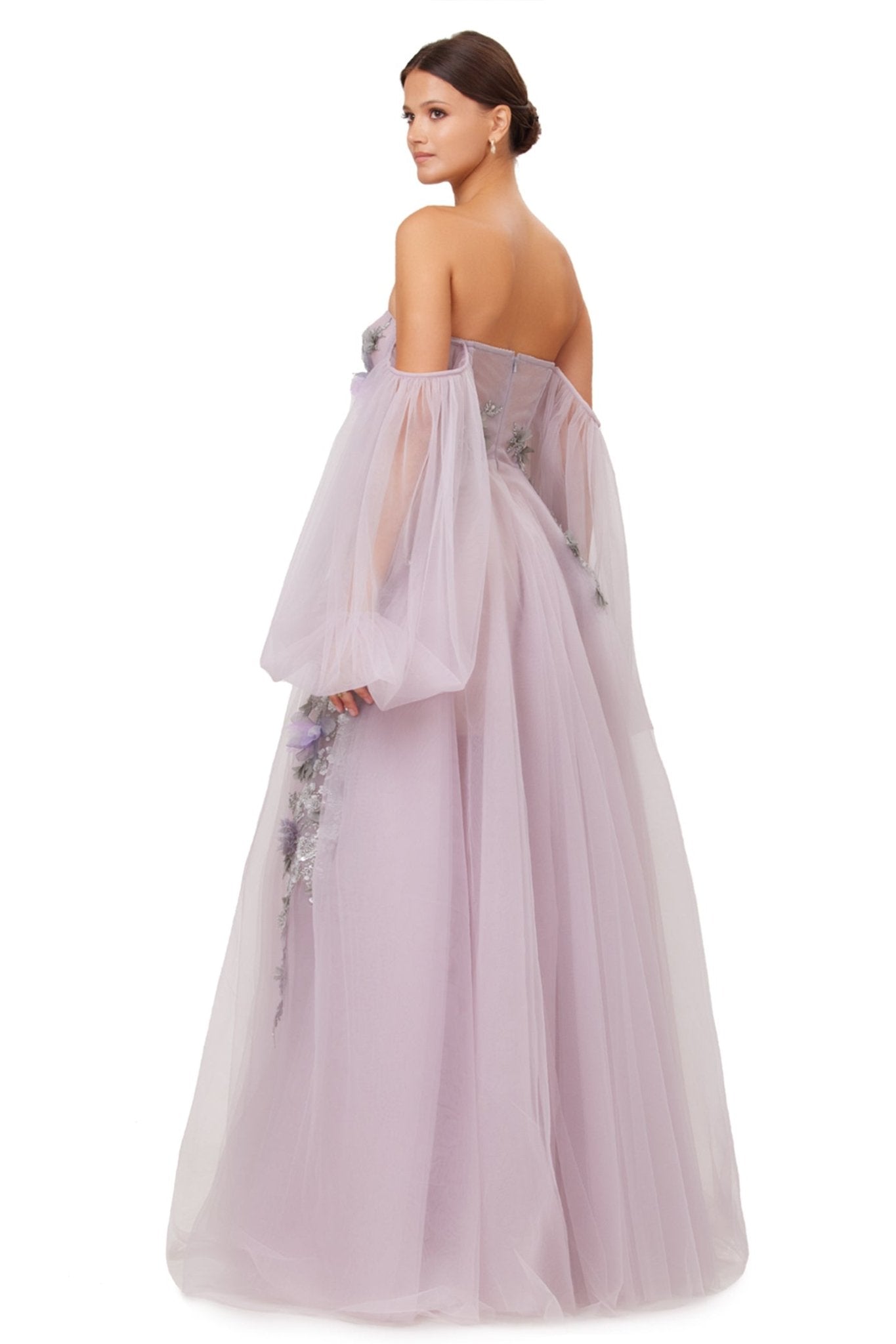 Lavender Ball Gown - ALBOUSHIYA - district 5 - dubai - riyadh - abaya - dresses - designers - evening wear - luxury - elegance - craftsmanship - gowns - cocktail dresses - collections - georges