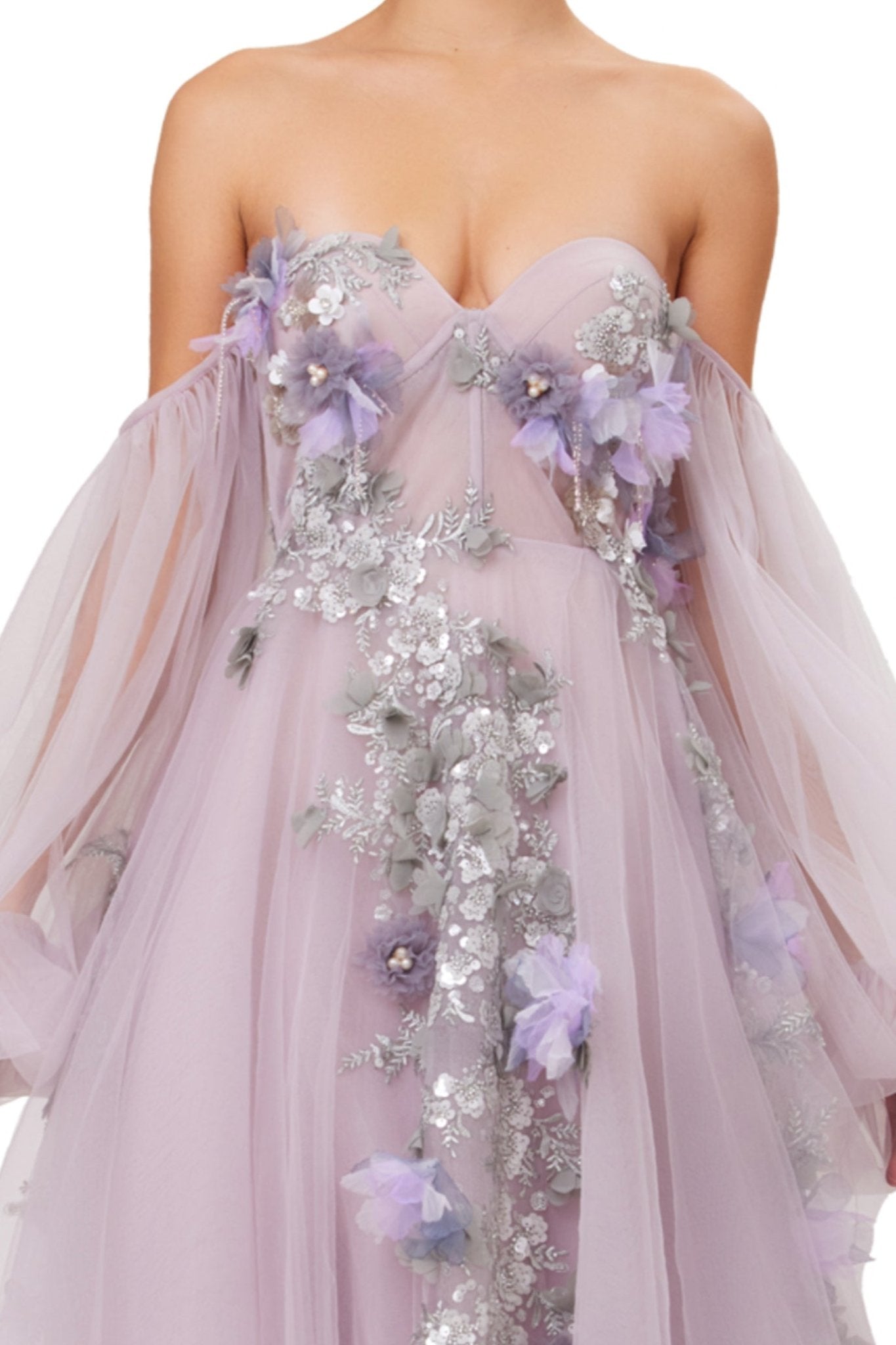 Lavender Ball Gown - ALBOUSHIYA - district 5 - dubai - riyadh - abaya - dresses - designers - evening wear - luxury - elegance - craftsmanship - gowns - cocktail dresses - collections - georges