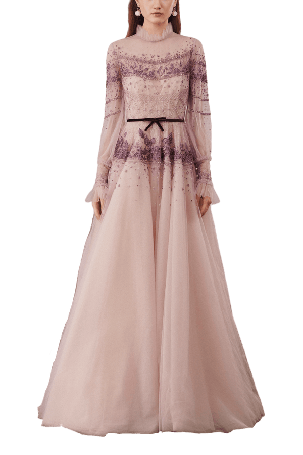 Lavender Twilight Gown - ALBOUSHIYA - district 5 - dubai - riyadh - abaya - dresses - designers - evening wear - luxury - elegance - craftsmanship - gowns - cocktail dresses - collections - georges