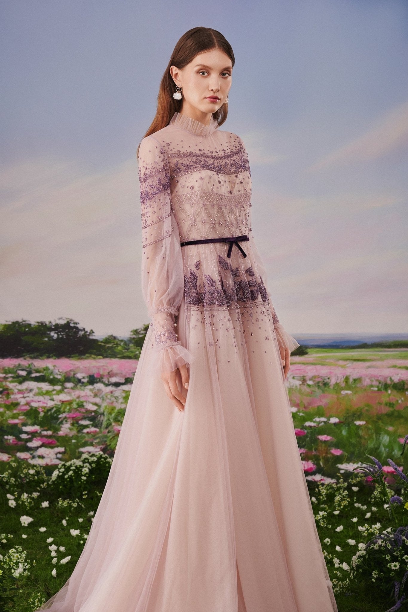 Lavender Twilight Gown - ALBOUSHIYA - district 5 - dubai - riyadh - abaya - dresses - designers - evening wear - luxury - elegance - craftsmanship - gowns - cocktail dresses - collections - georges