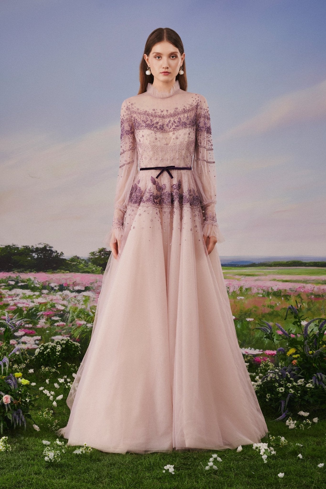 Lavender Twilight Gown - ALBOUSHIYA - district 5 - dubai - riyadh - abaya - dresses - designers - evening wear - luxury - elegance - craftsmanship - gowns - cocktail dresses - collections - georges