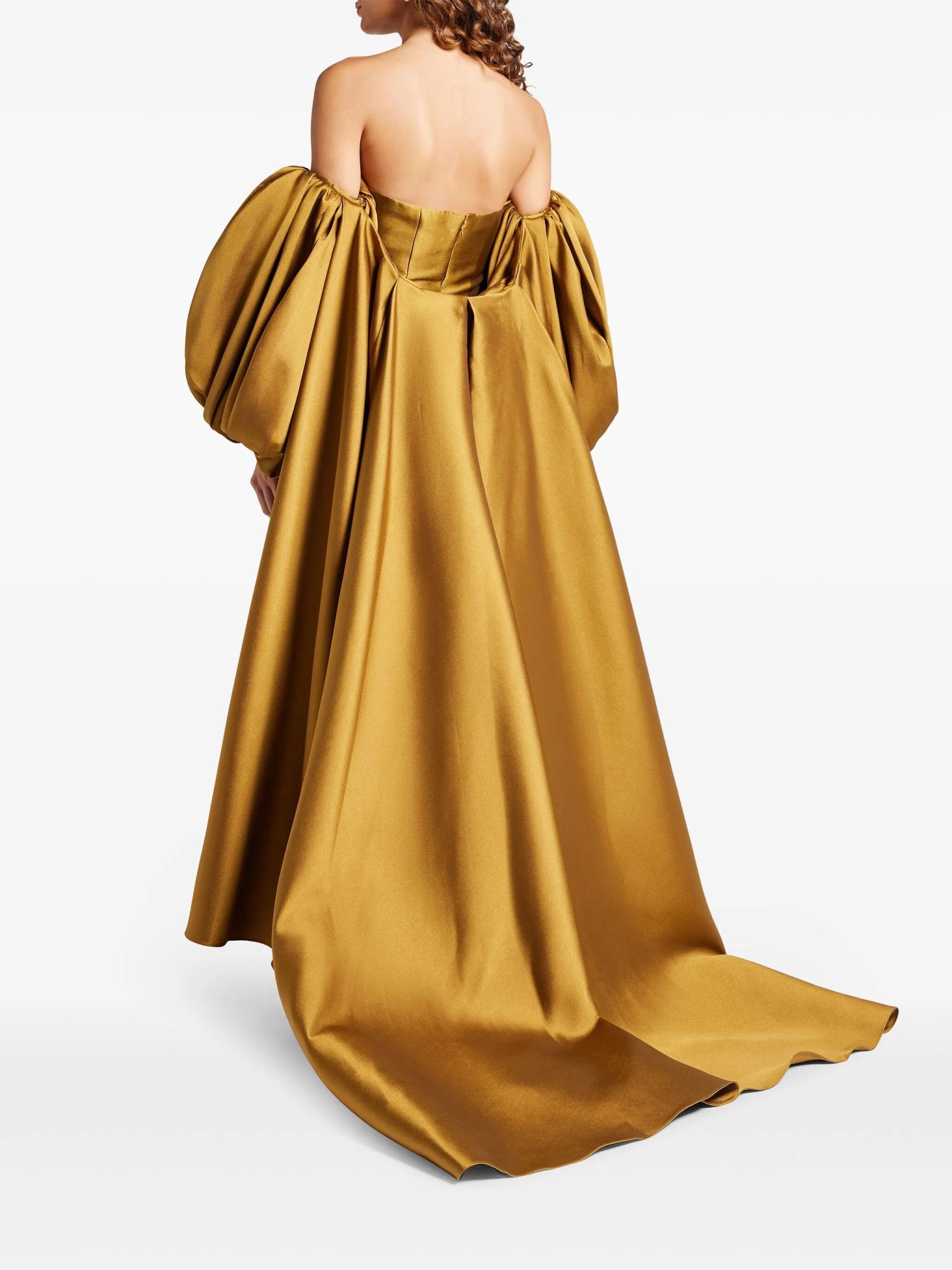 Lea Puff - sleeved Maxi Dress - ALBOUSHIYA - district 5 - dubai - riyadh - abaya - dresses - designers - evening wear - luxury - elegance - craftsmanship - gowns - cocktail dresses - collections - georges