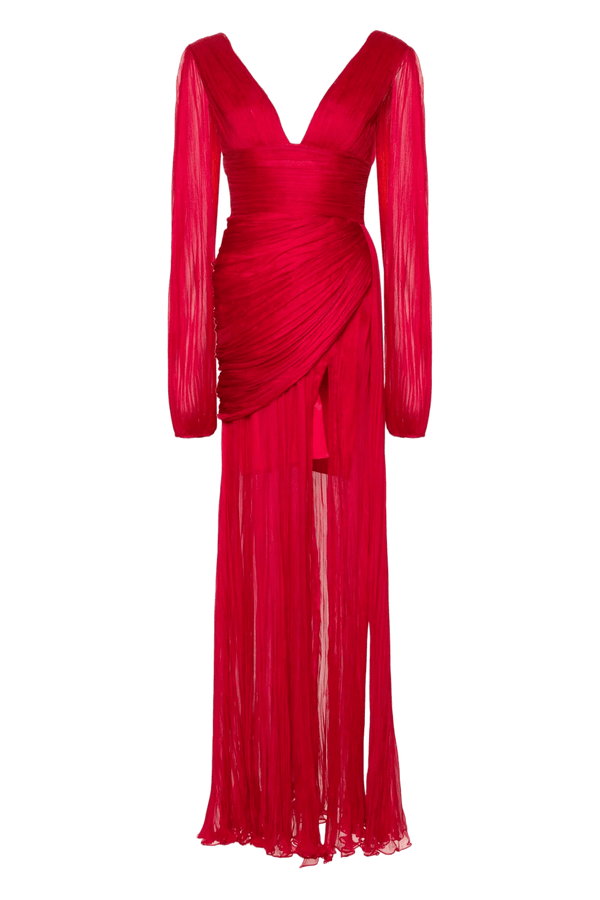 Leona Plissé Maxi Dress - ALBOUSHIYA - district 5 - dubai - riyadh - abaya - dresses - designers - evening wear - luxury - elegance - craftsmanship - gowns - cocktail dresses - collections - georges