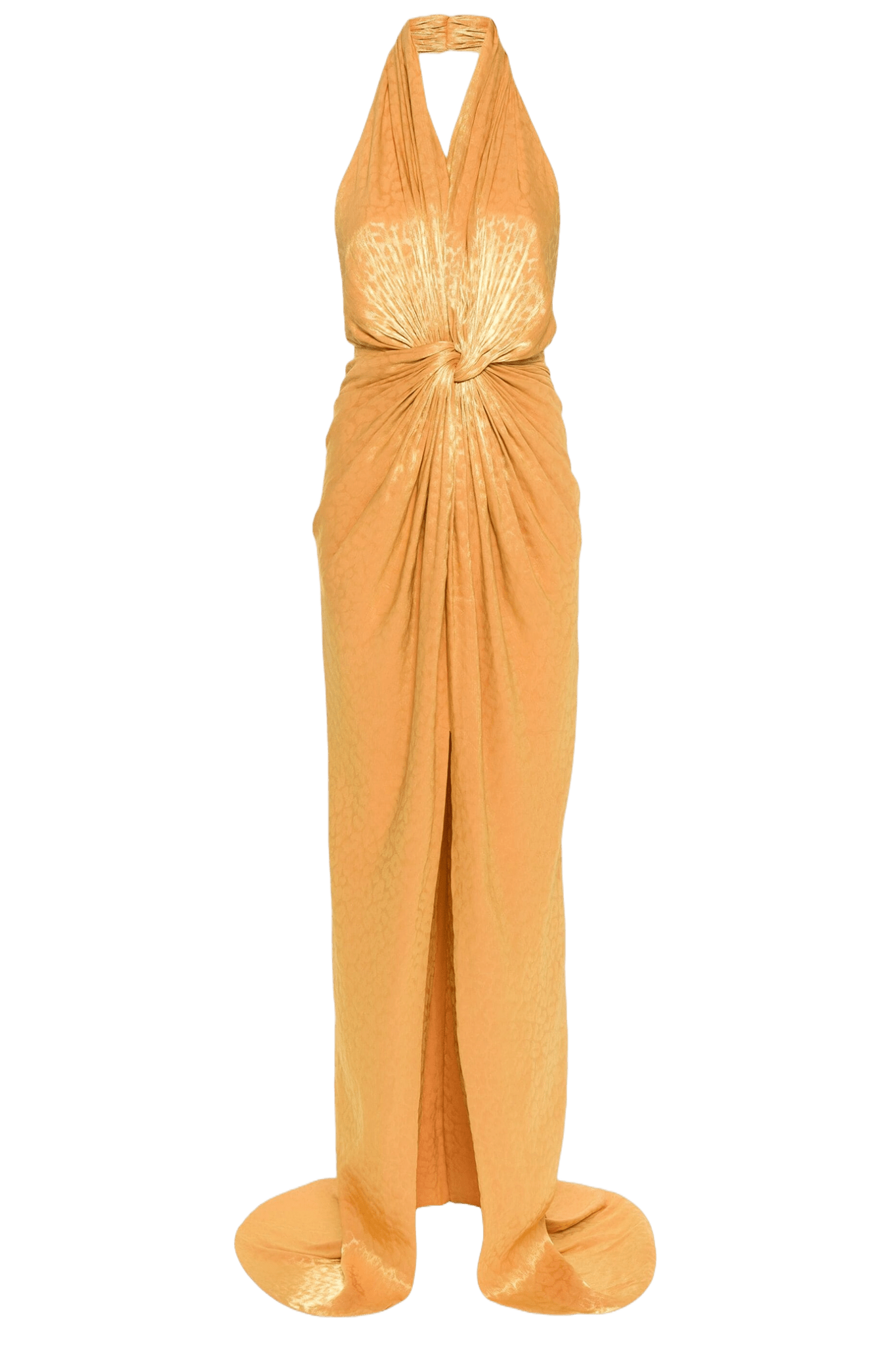 Leopard Lurex Georgette Halterneck Gown - ALBOUSHIYA - district 5 - dubai - riyadh - abaya - dresses - designers - evening wear - luxury - elegance - craftsmanship - gowns - cocktail dresses - collections - georges
