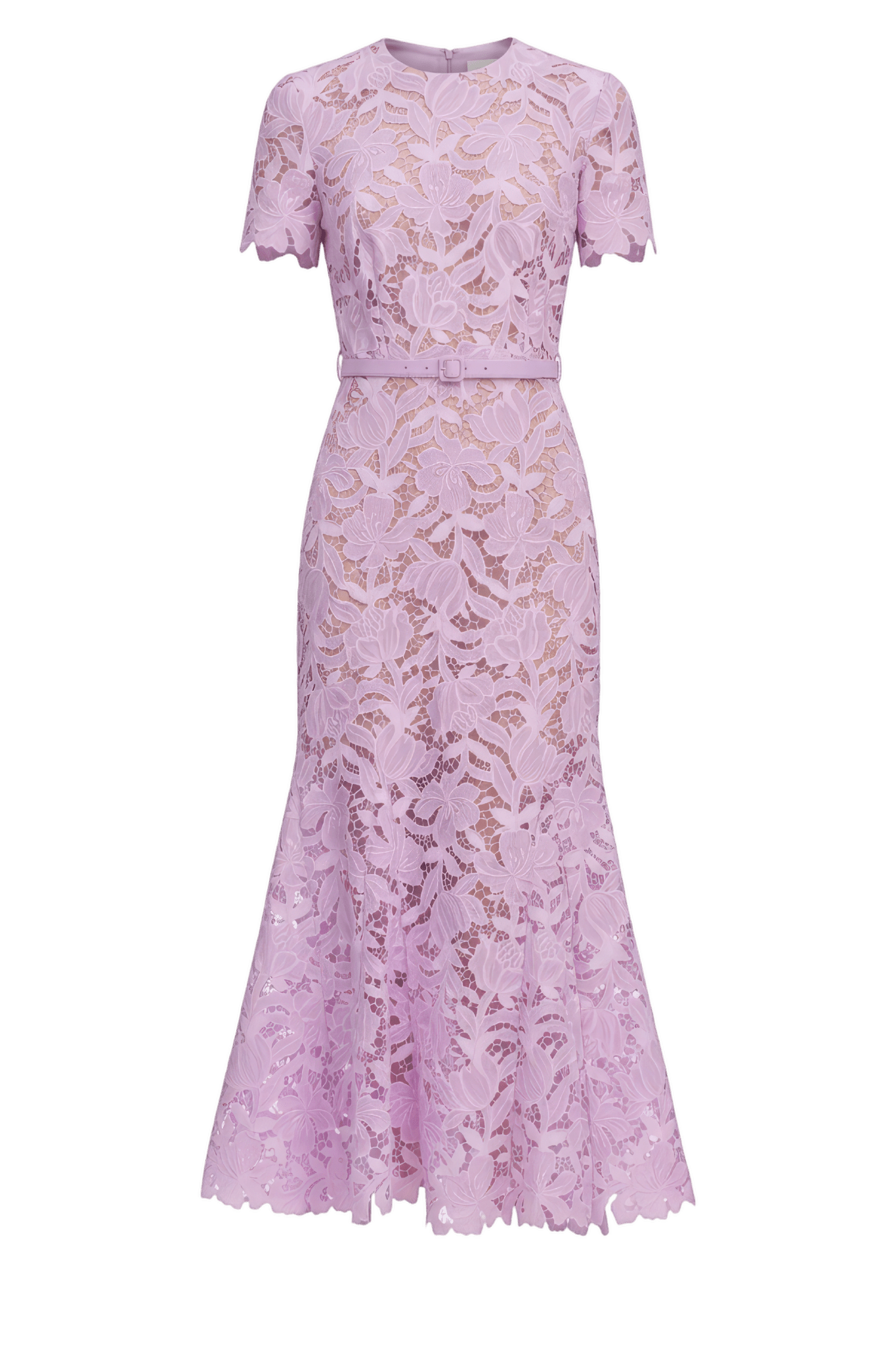 lilac guipure lace midi dress Date In Paris Strapless Lace Midi Dress Lilac