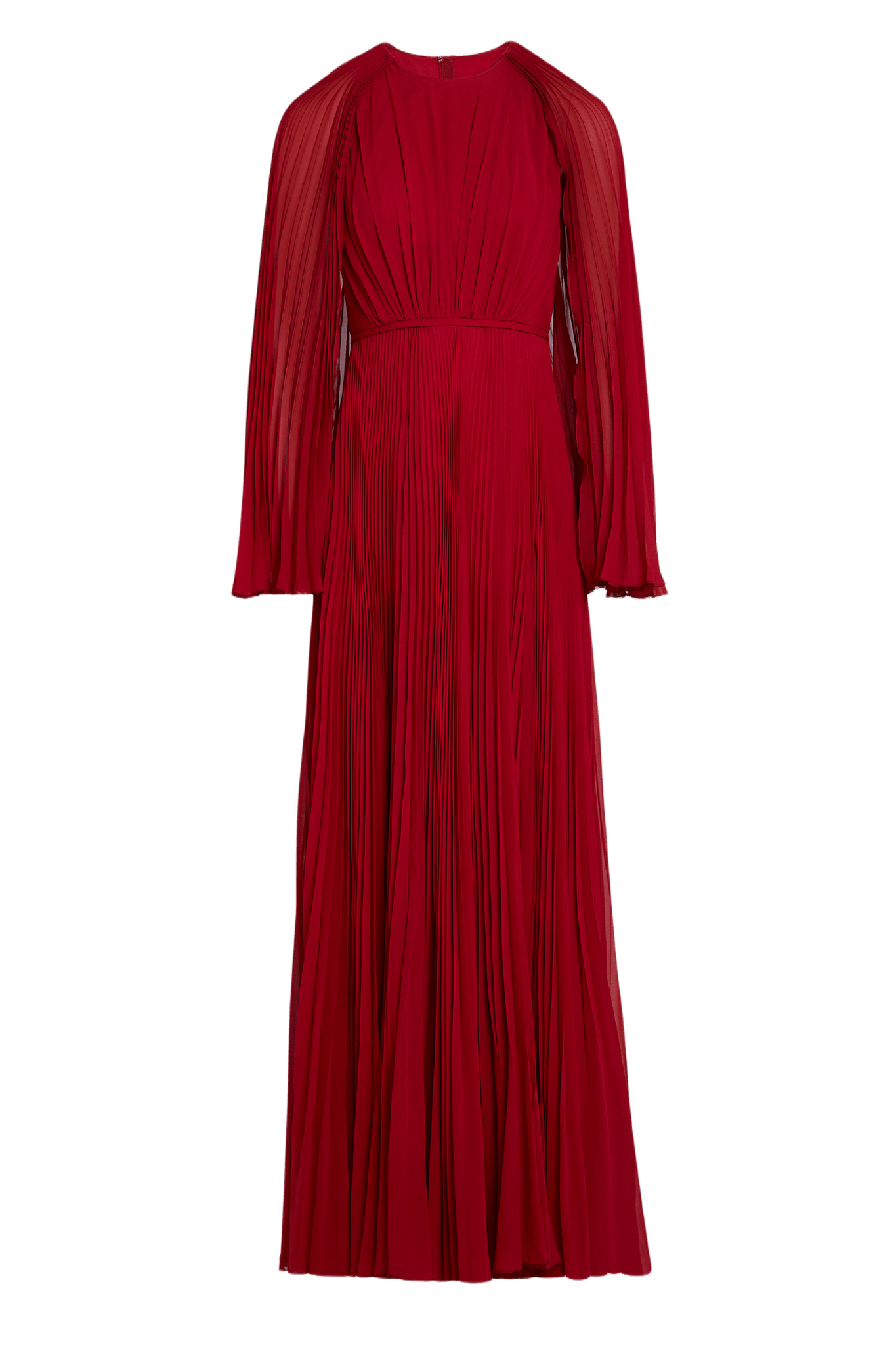 Long Red Cape Silk Dress - ALBOUSHIYA - district 5 - dubai - riyadh - abaya - dresses - designers - evening wear - luxury - elegance - craftsmanship - gowns - cocktail dresses - collections - georges